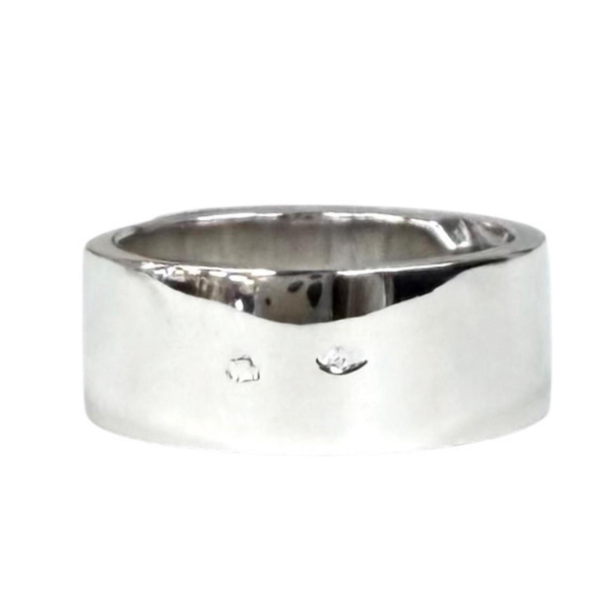 Hermes Silver Silver 925 Band Ring (Pre-Owned)