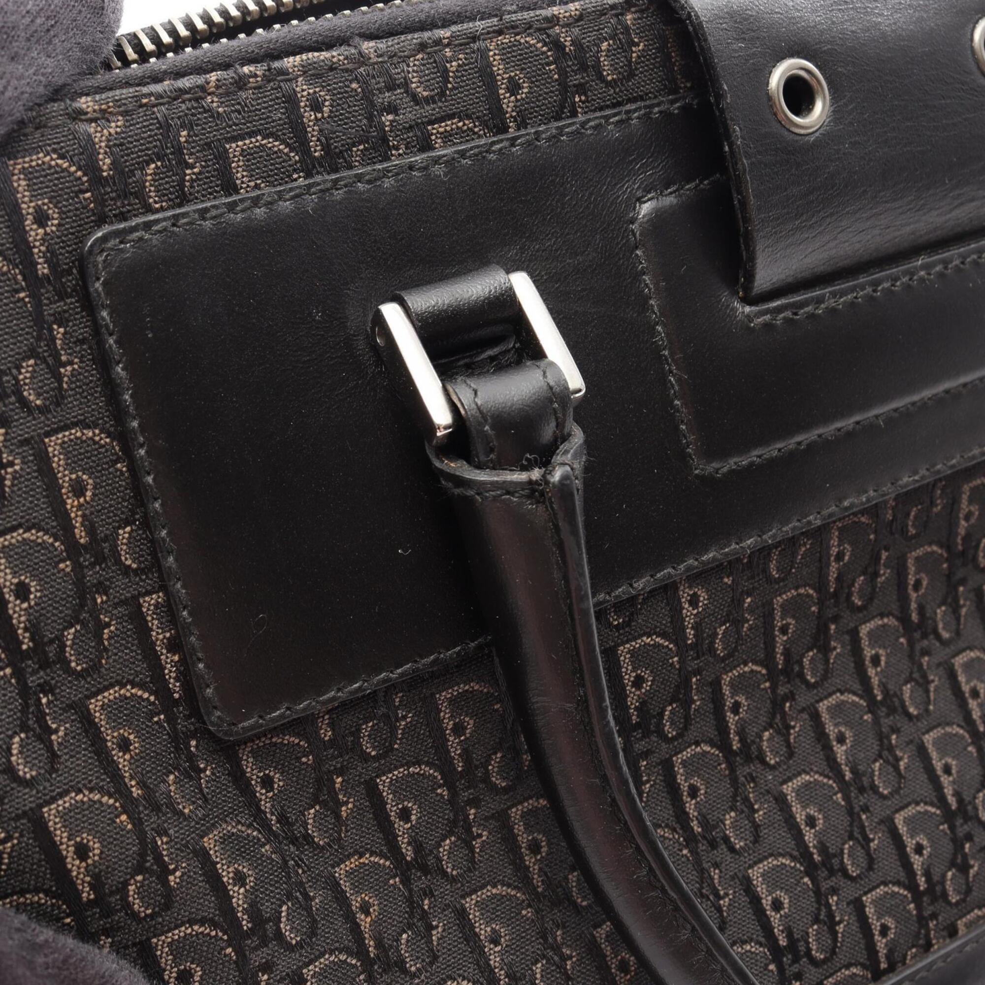 Christian Dior Black Canvas Leather Handbag (Pre-Owned)