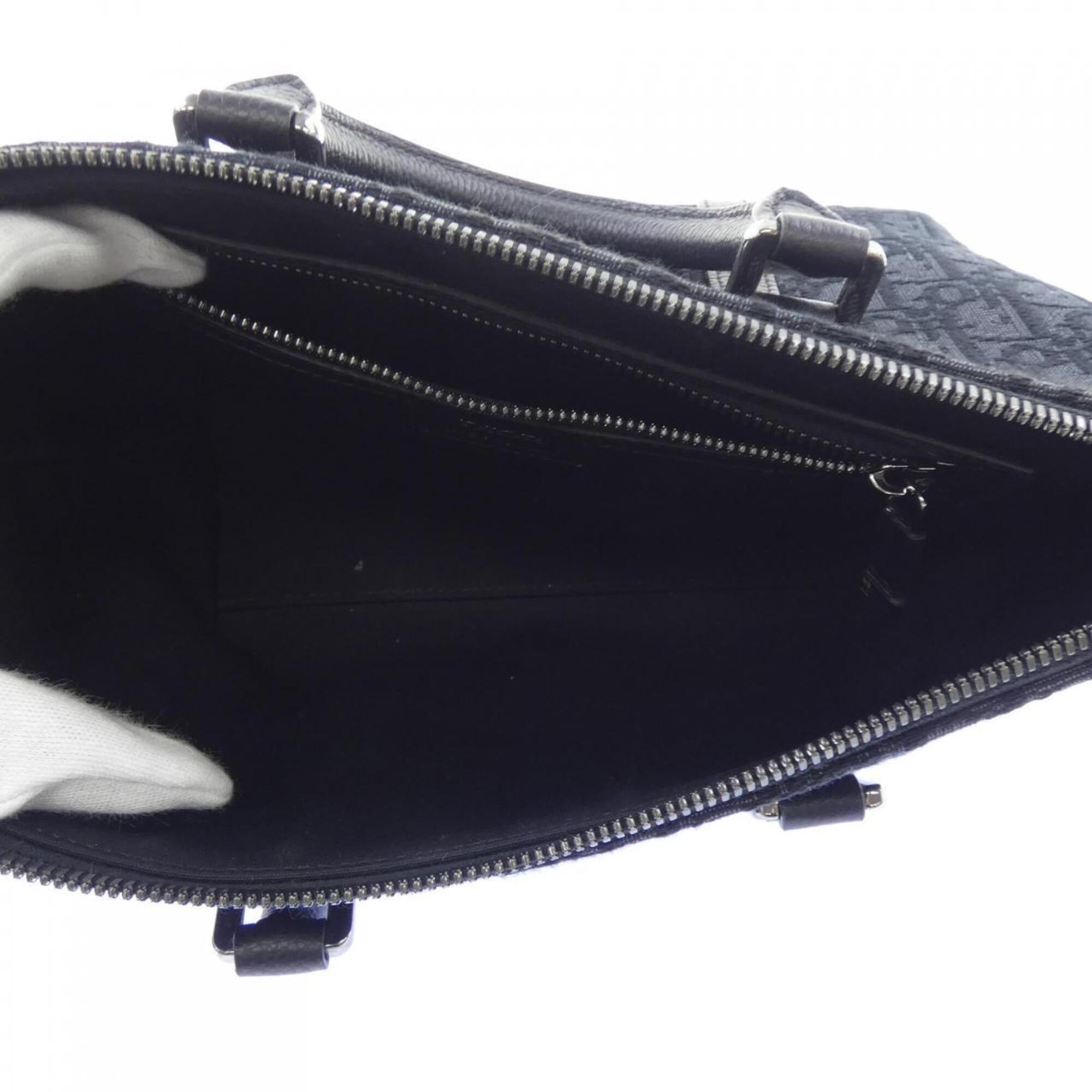 Christian Dior Black Gray Handbag Weekend Bag (Pre-Owned)