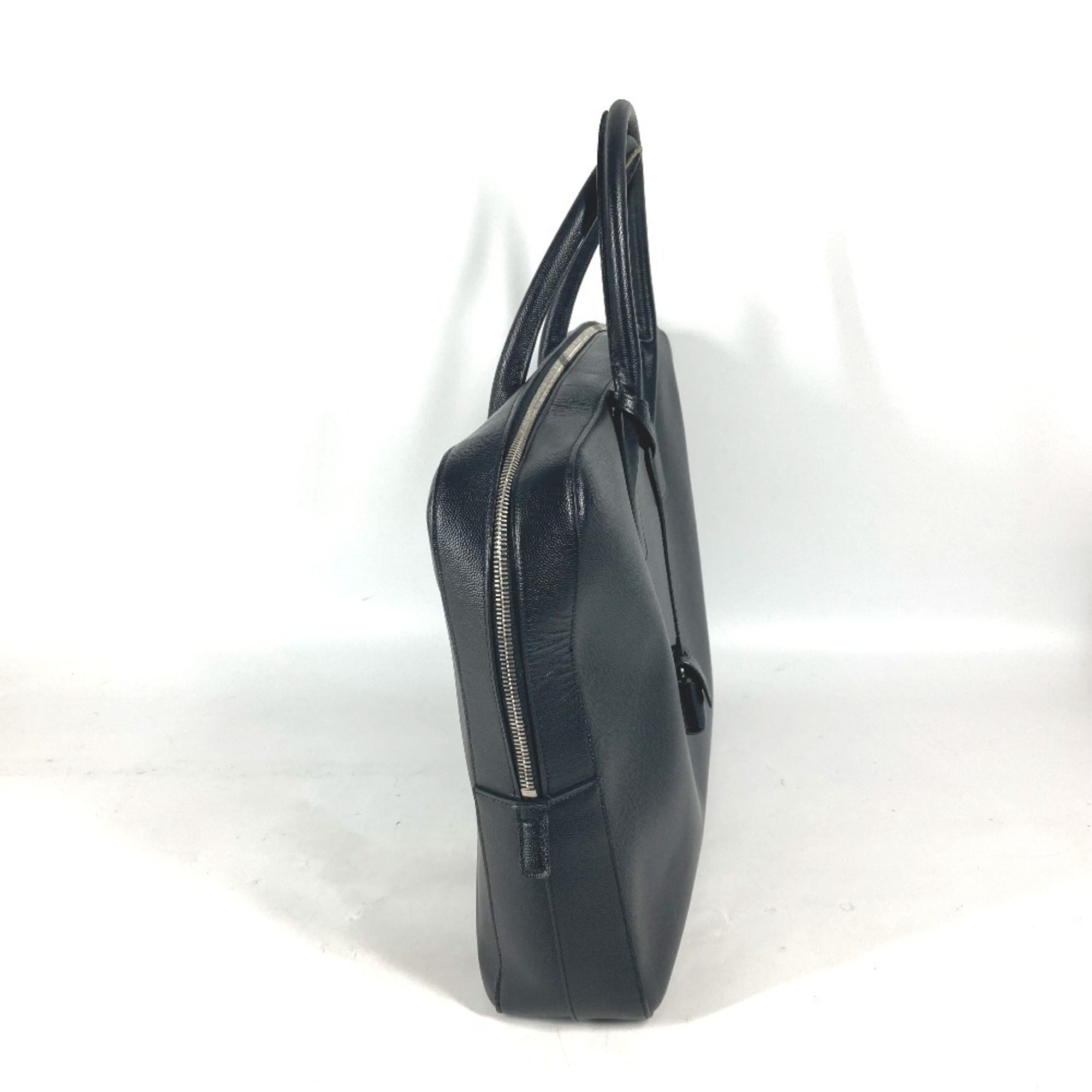 Saint Laurent Black Leather Handbag Tote Bag (Pre-Owned)