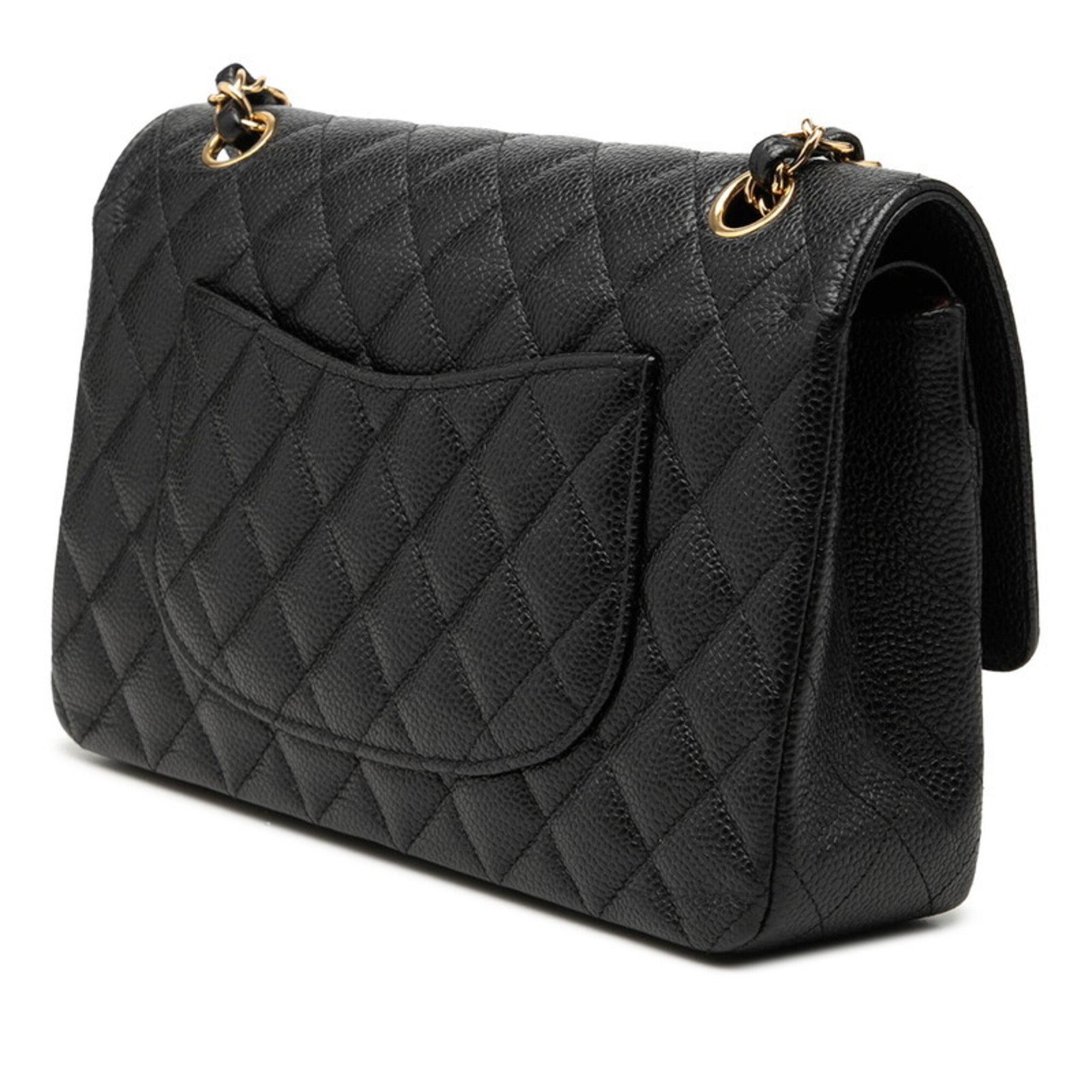 Chanel Black Grained Calfskin Shoulder Bag (Pre-Owned)