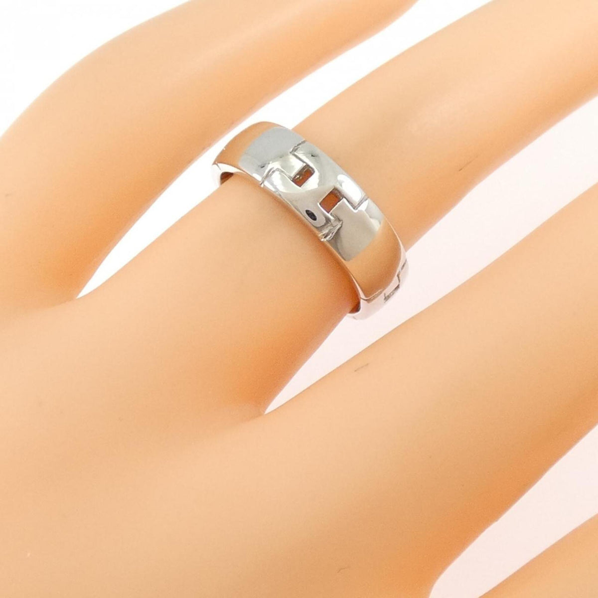 Hermes White Gold (18K) Band Ring (Pre-Owned)