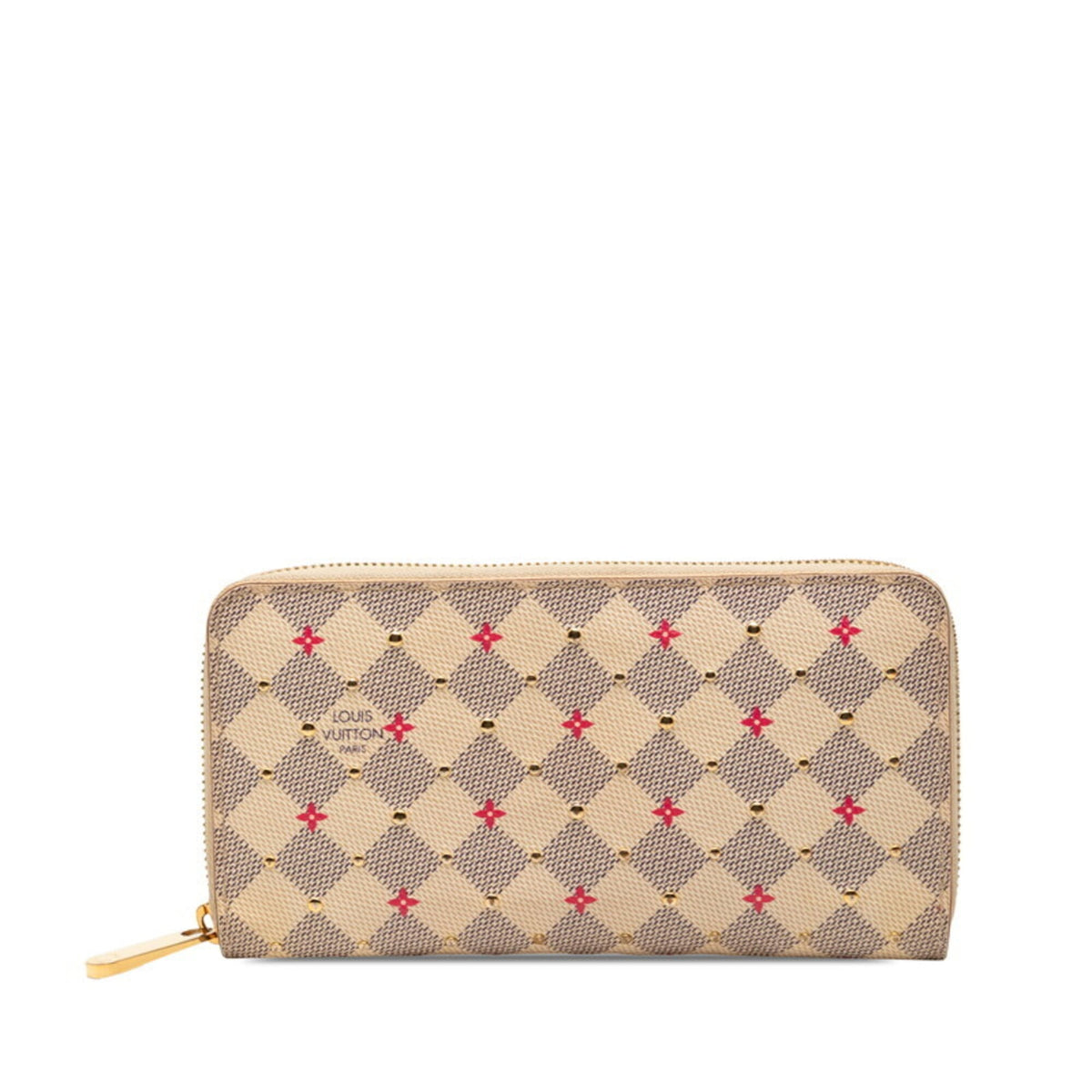 Louis Vuitton Damier Azur Pink White Pvc Long Wallet (Bi-Fold) (Pre-Owned)