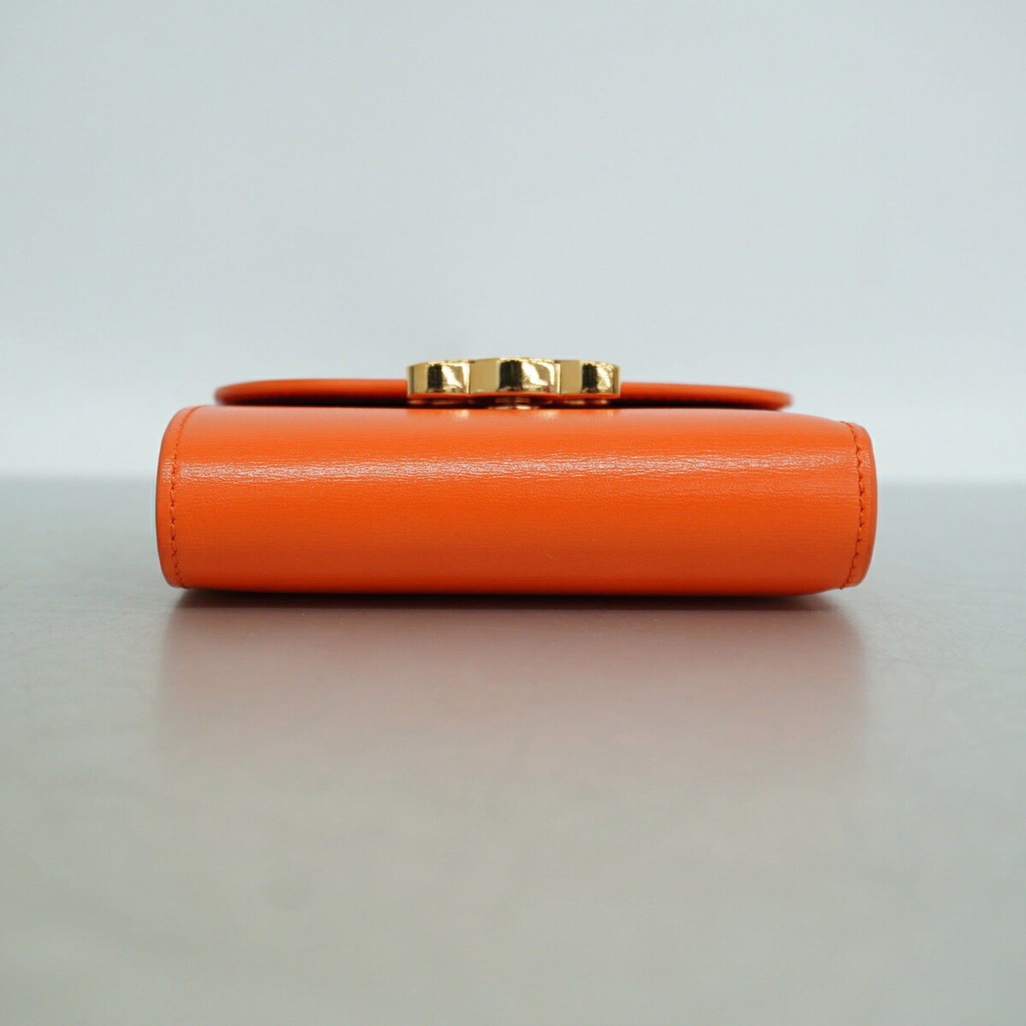 Celine Orange Leather Wallet (Tri-Fold) (Pre-Owned)