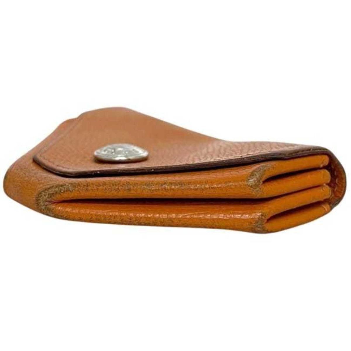 Hermes Orange Leather Epsom Leather Coin Purse/Coin Case (Pre-Owned)