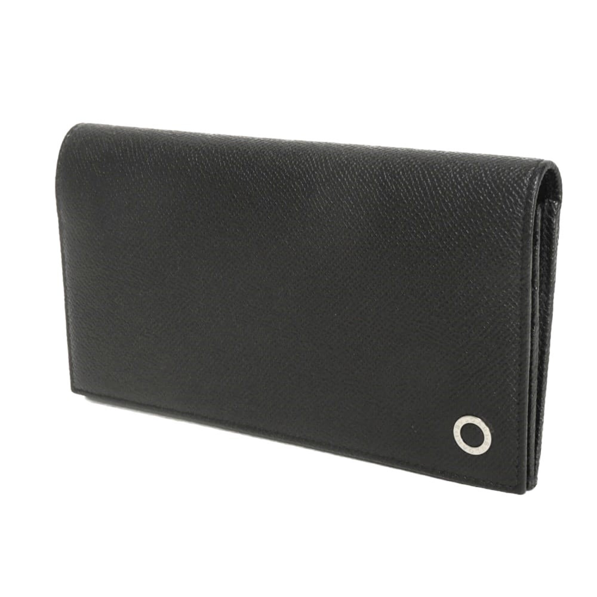 Bvlgari Black Leather Long Wallet (Bi-Fold) (Pre-Owned)