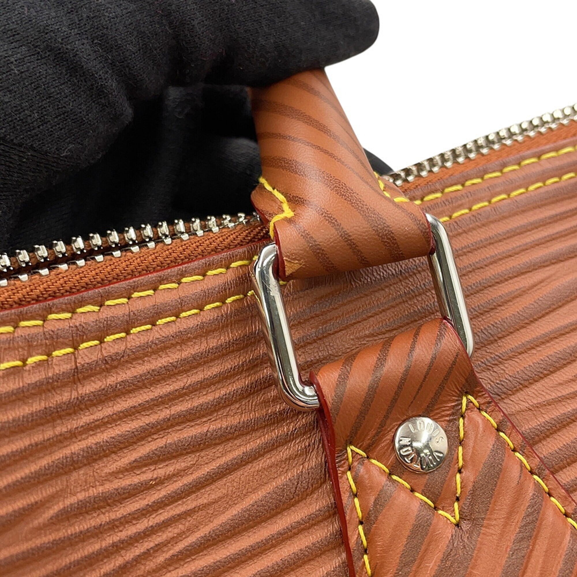 Louis Vuitton Epi Cognac Epi Leather Boston Bag Handbag (Pre-Owned)