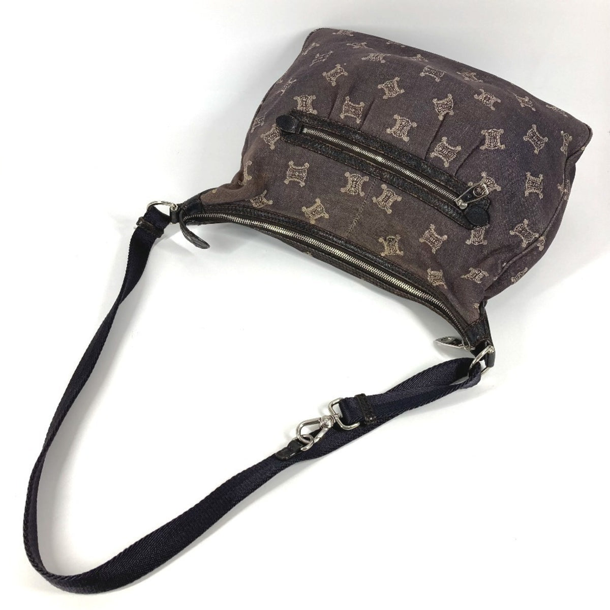 Celine Navy Denim Leather Shoulder Bag (Pre-Owned)