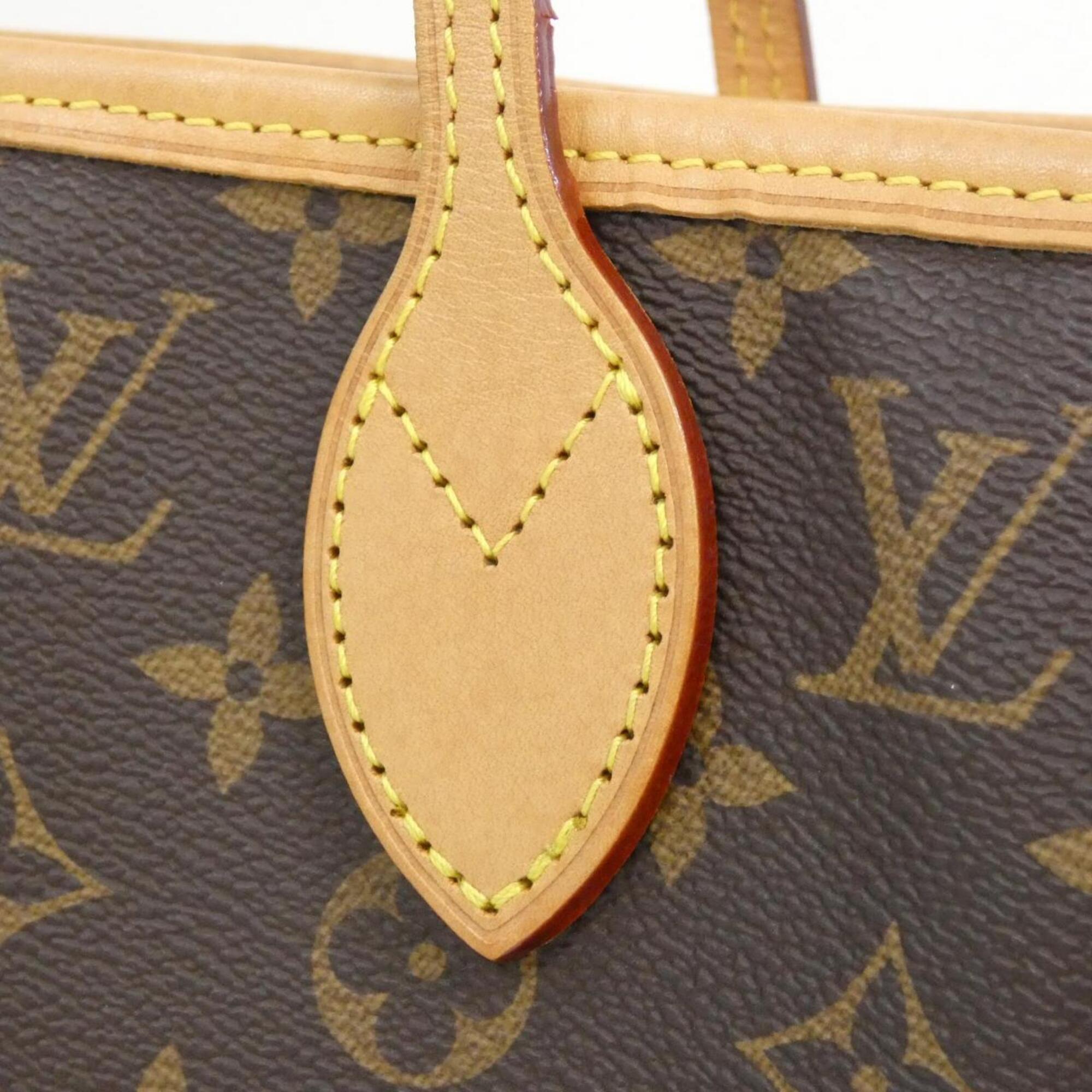 Louis Vuitton Marron Coated Canvas Handbag Pouch (Pre-Owned)