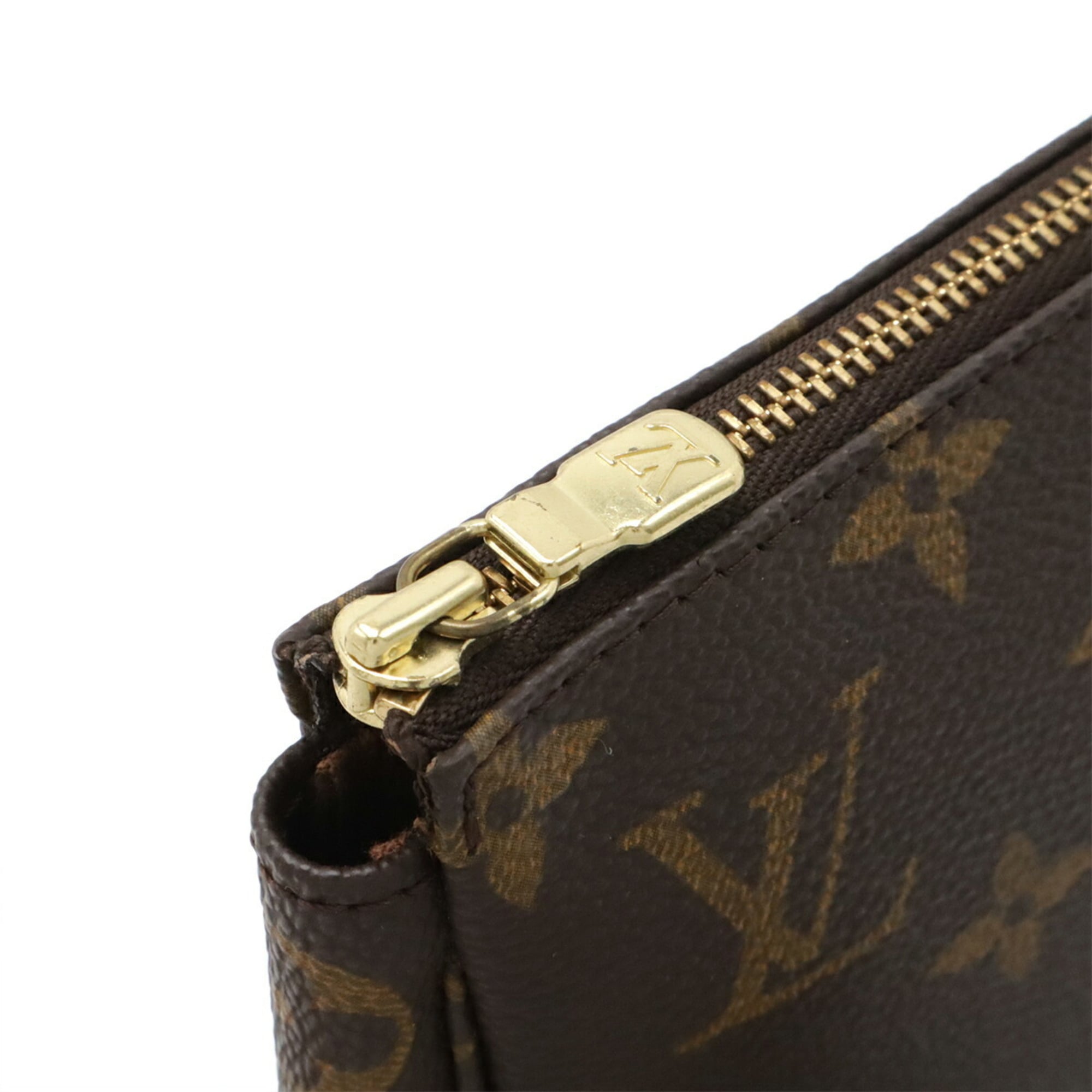 Louis Vuitton Brown Monogram Canvas Handbag Pochette Pouch (Pre-Owned)