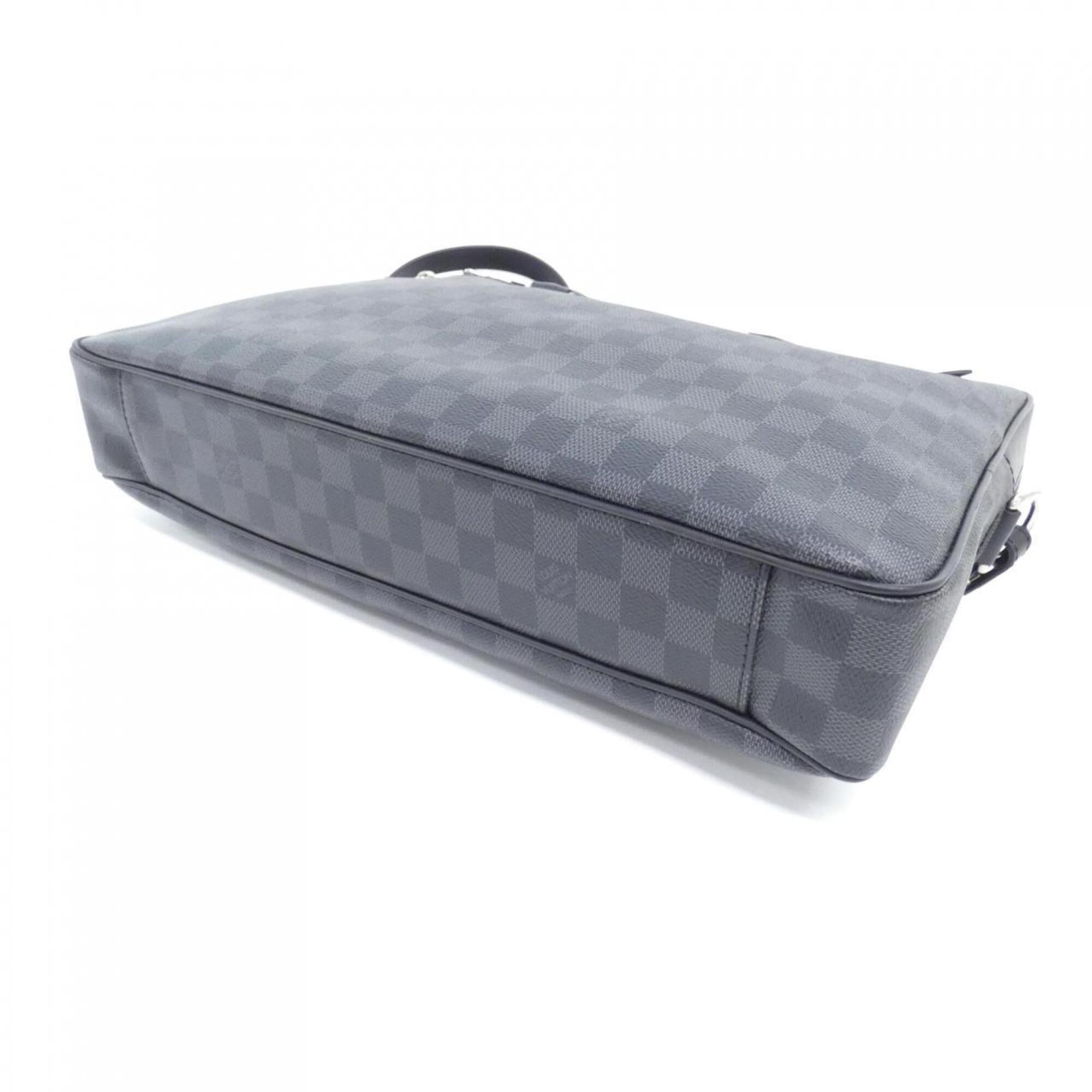 Louis Vuitton Graphite Coated Canvas Briefcase Handbag (Pre-Owned)