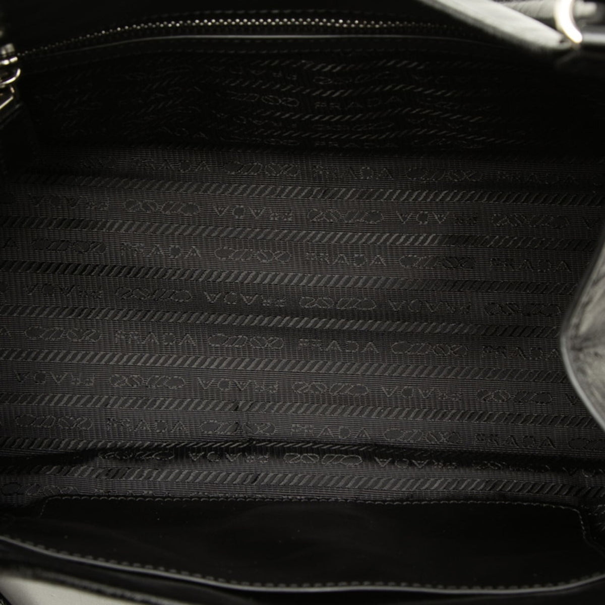 Prada Black Leather Shoulder Bag Tote Bag (Pre-Owned)