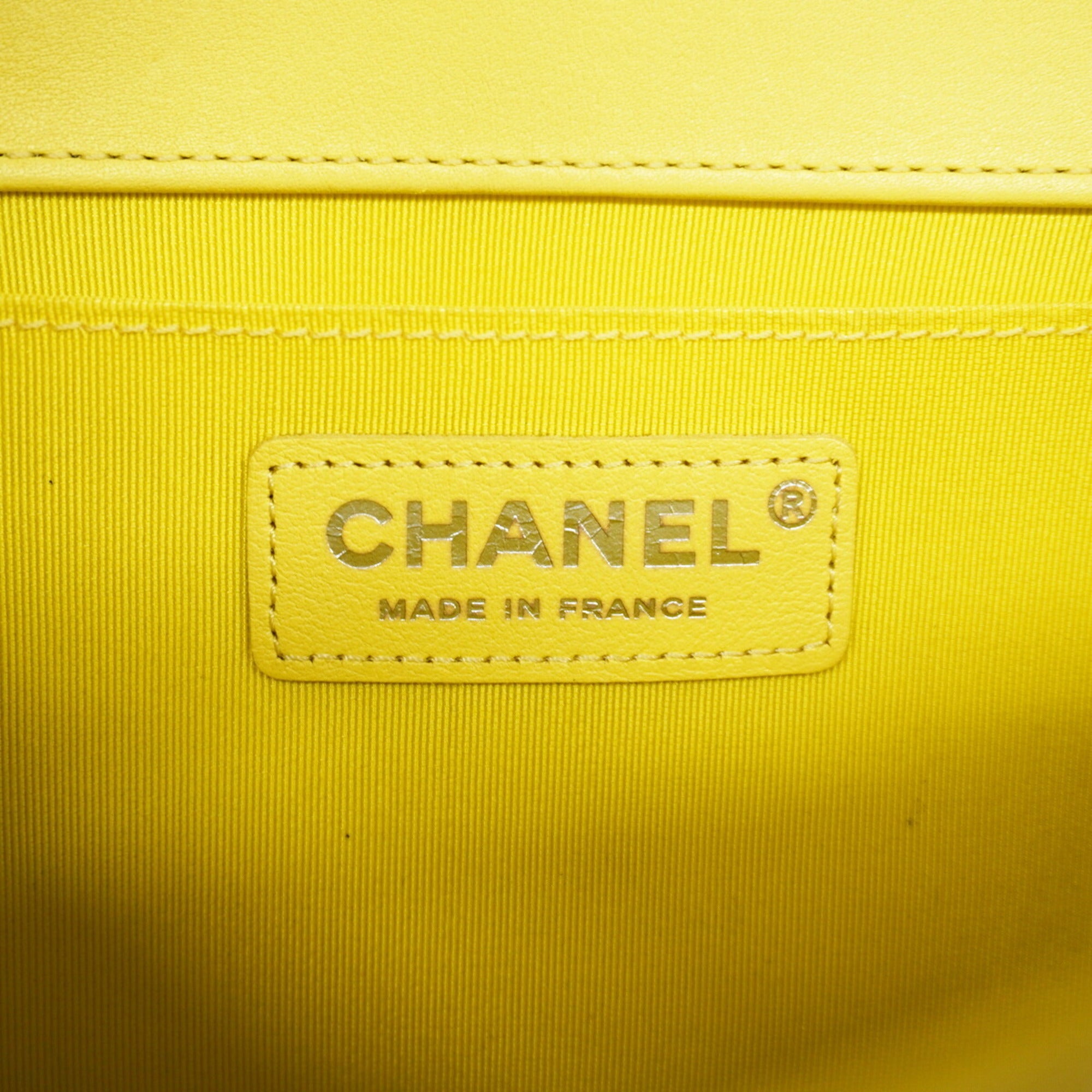 Chanel Yellow Leather Shoulder Bag (Pre-Owned)