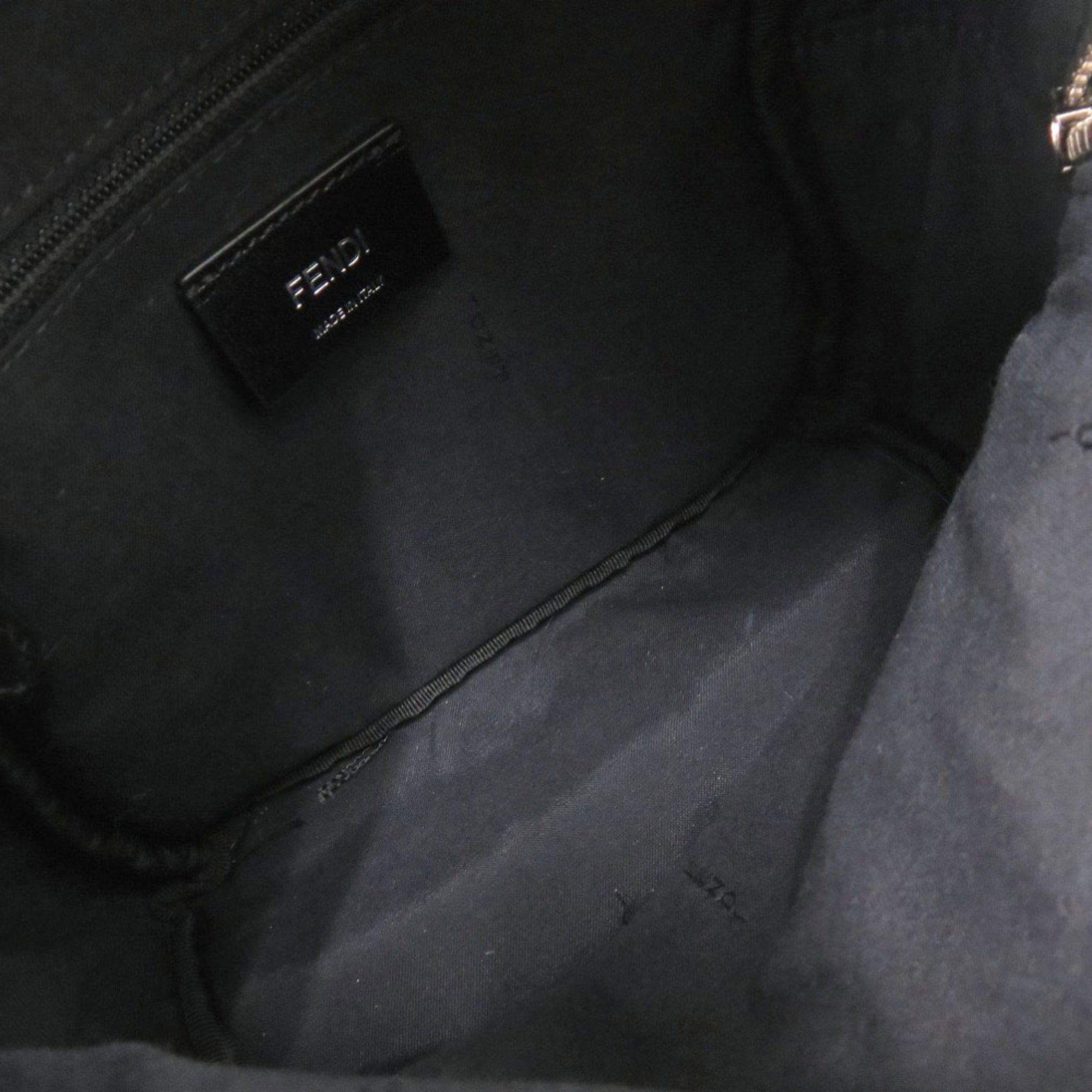 Fendi Black Nylon Fur Backpack (Pre-Owned)