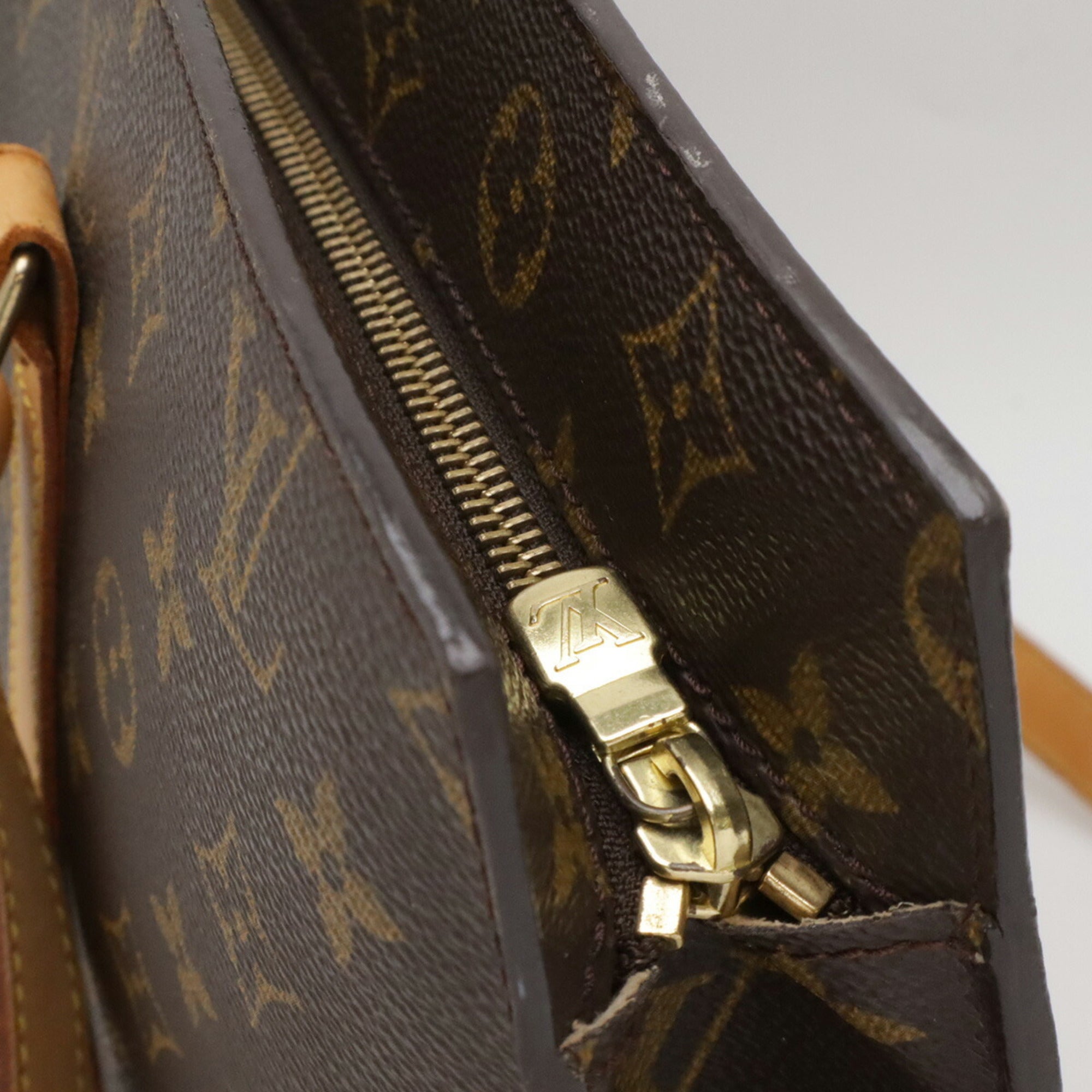 Louis Vuitton Brown Monogram Canvas Shoulder Bag Tote Bag (Pre-Owned)