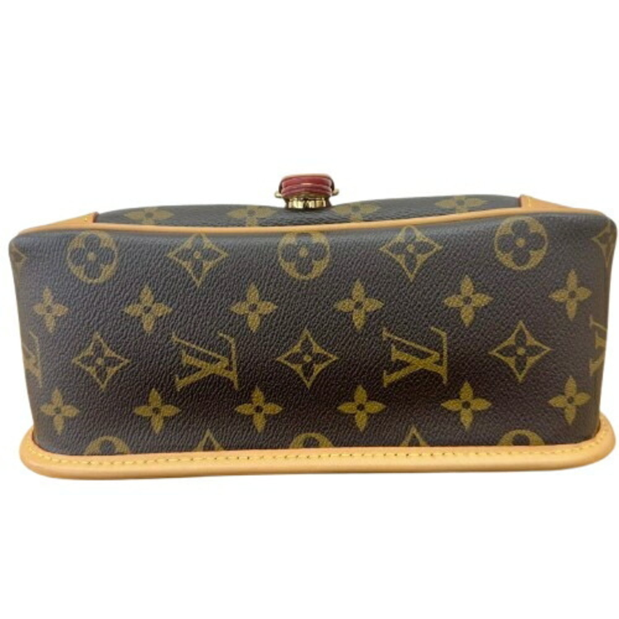 Louis Vuitton Monogram Brown Leather Shoulder Bag (Pre-Owned)