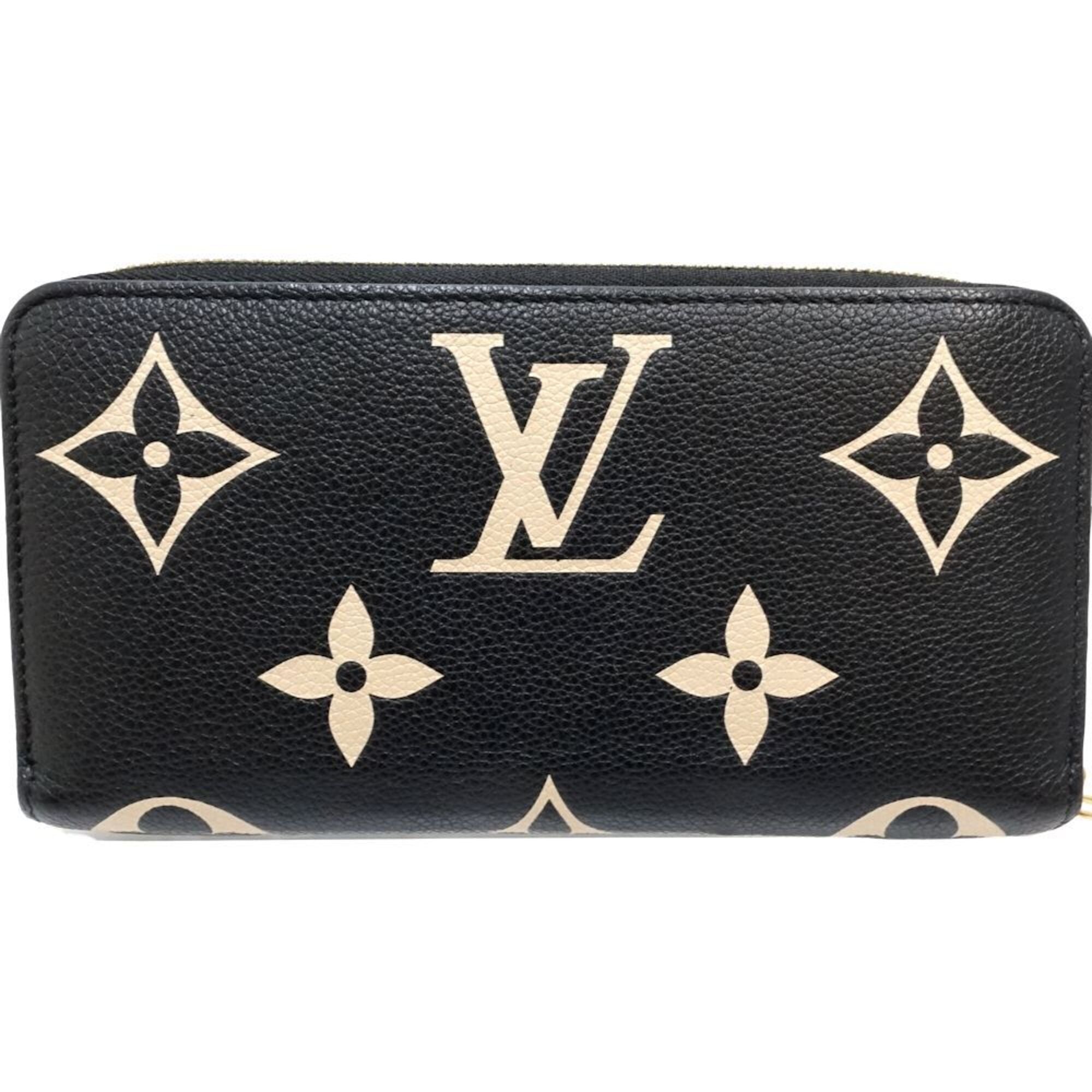 Louis Vuitton Monogram Empreinte Beige Black Monogram Empreinte Long Wallet (Bi-Fold) (Pre-Owned)