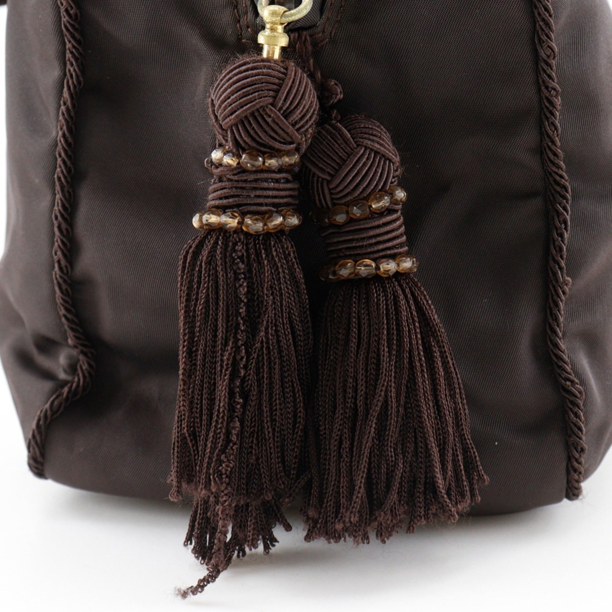 Prada Brown Nylon Handbag (Pre-Owned)