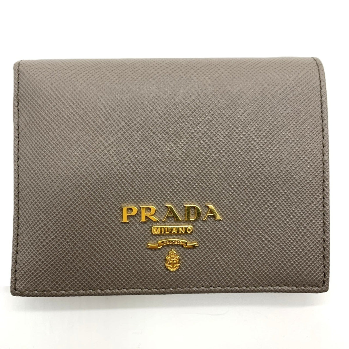 Prada Grayish Saffiano Wallet (Bi-Fold) (Pre-Owned)