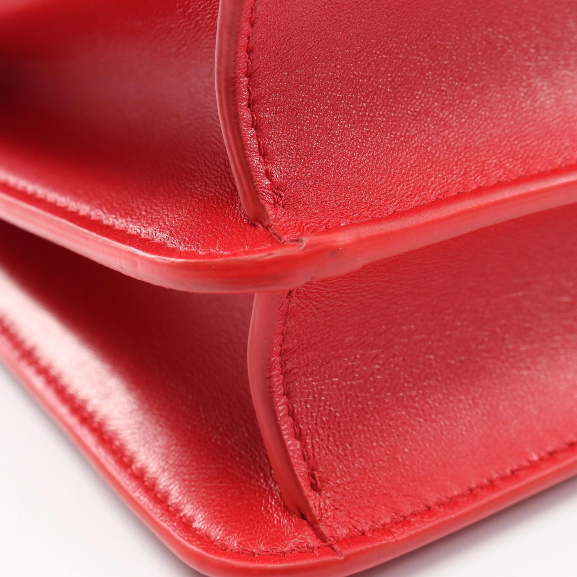 Bvlgari Red Color Leather Handbag (Pre-Owned)