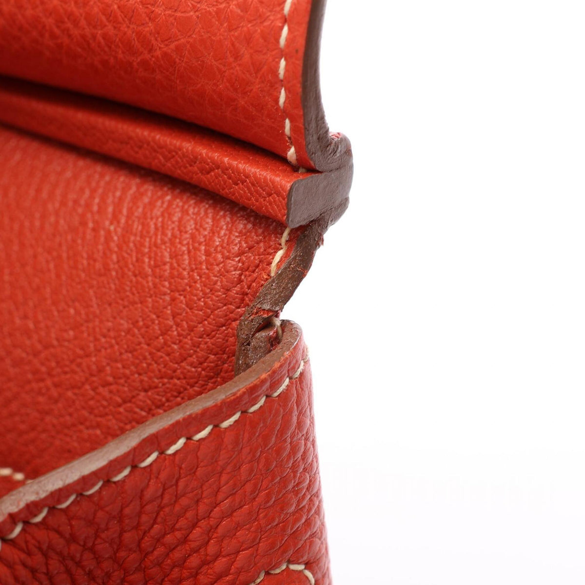 Hermes Red Color Sanguine Togo Leather Handbag (Pre-Owned)