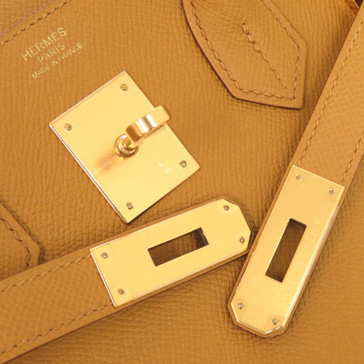 Hermes Gold Epsom Leather Handbag (Pre-Owned)