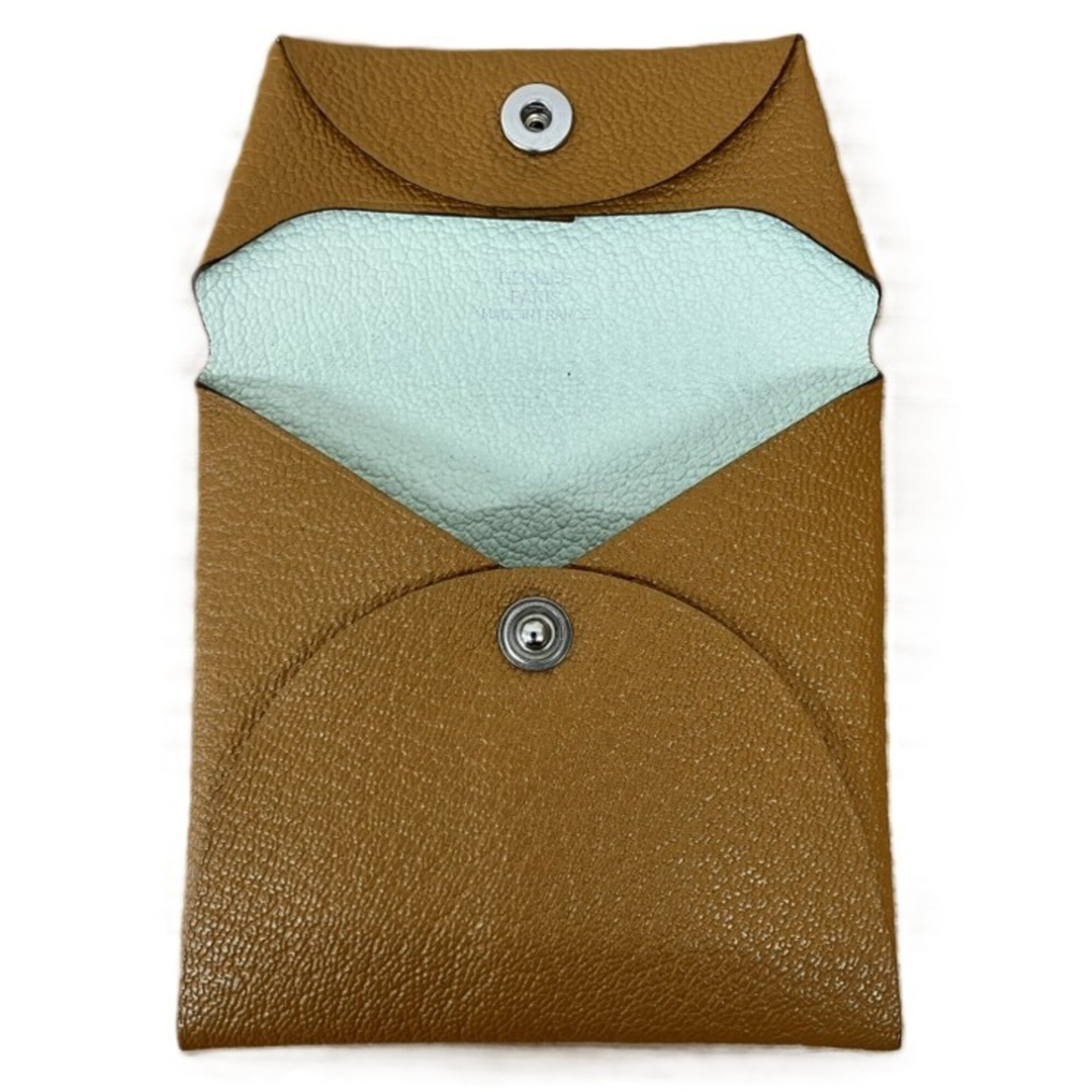 Hermes Brown Leather Coin Purse/Coin Case (Pre-Owned)