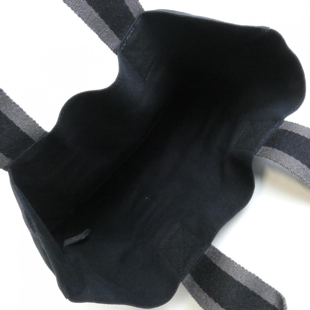 Hermes Fourre Tout Black Canvas Handbag (Pre-Owned)