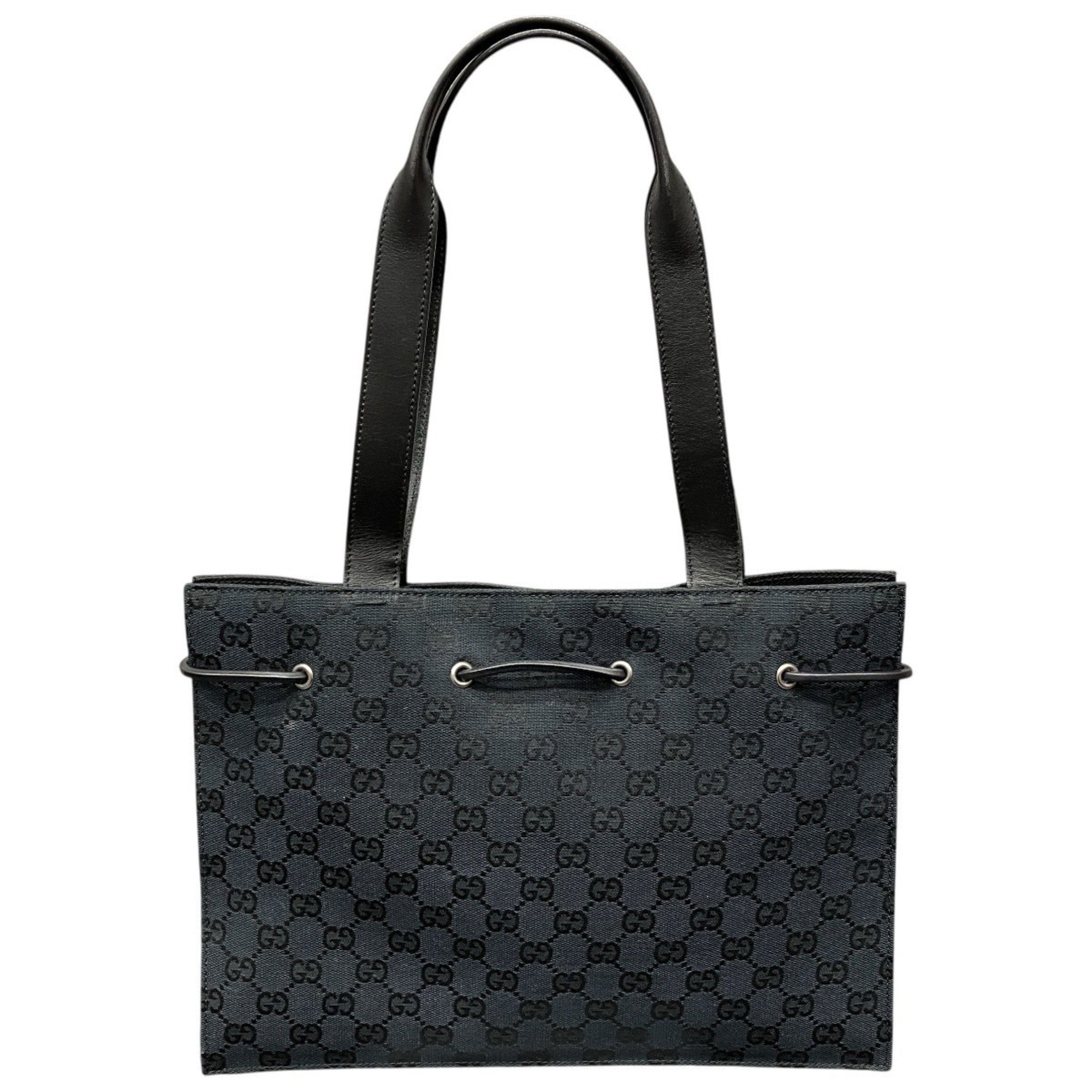Gucci Black Canvas Tote Bag (Pre-Owned)