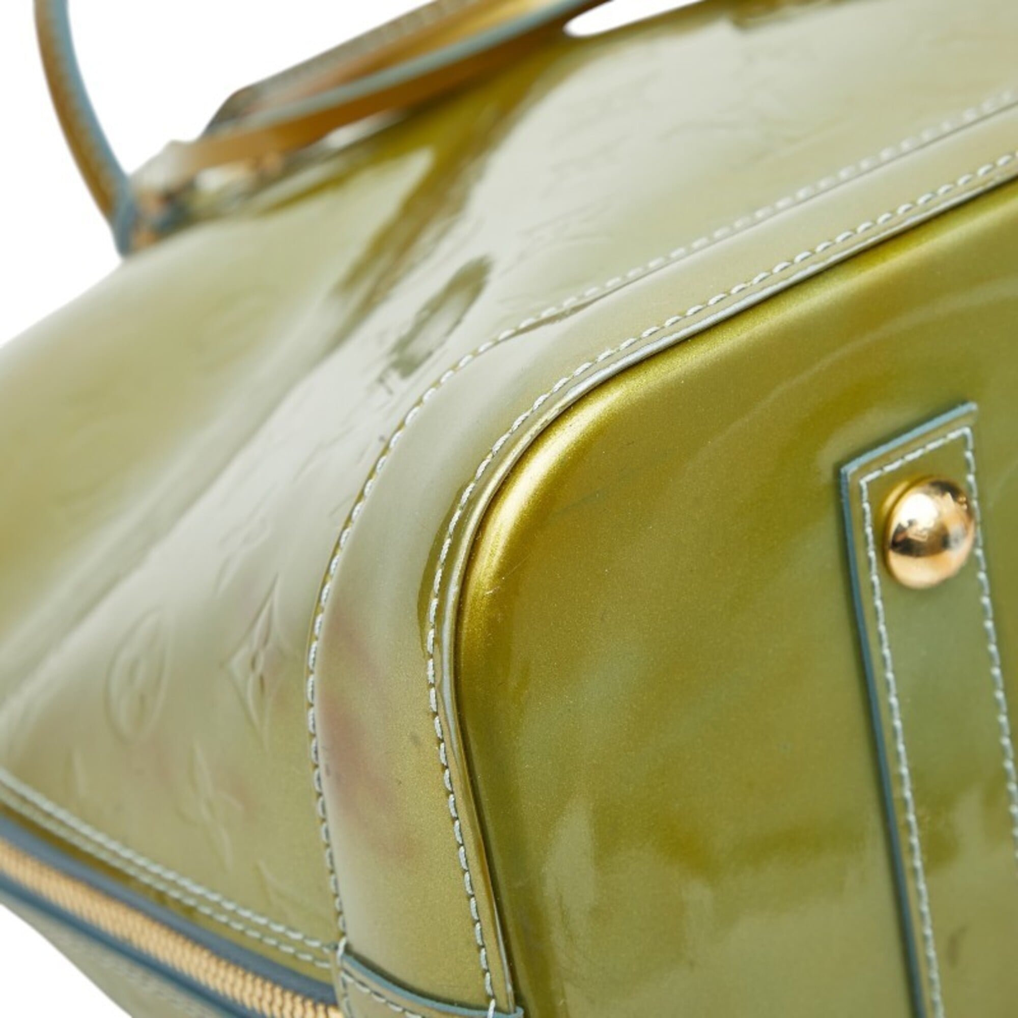Louis Vuitton Green Patent Leather Handbag (Pre-Owned)