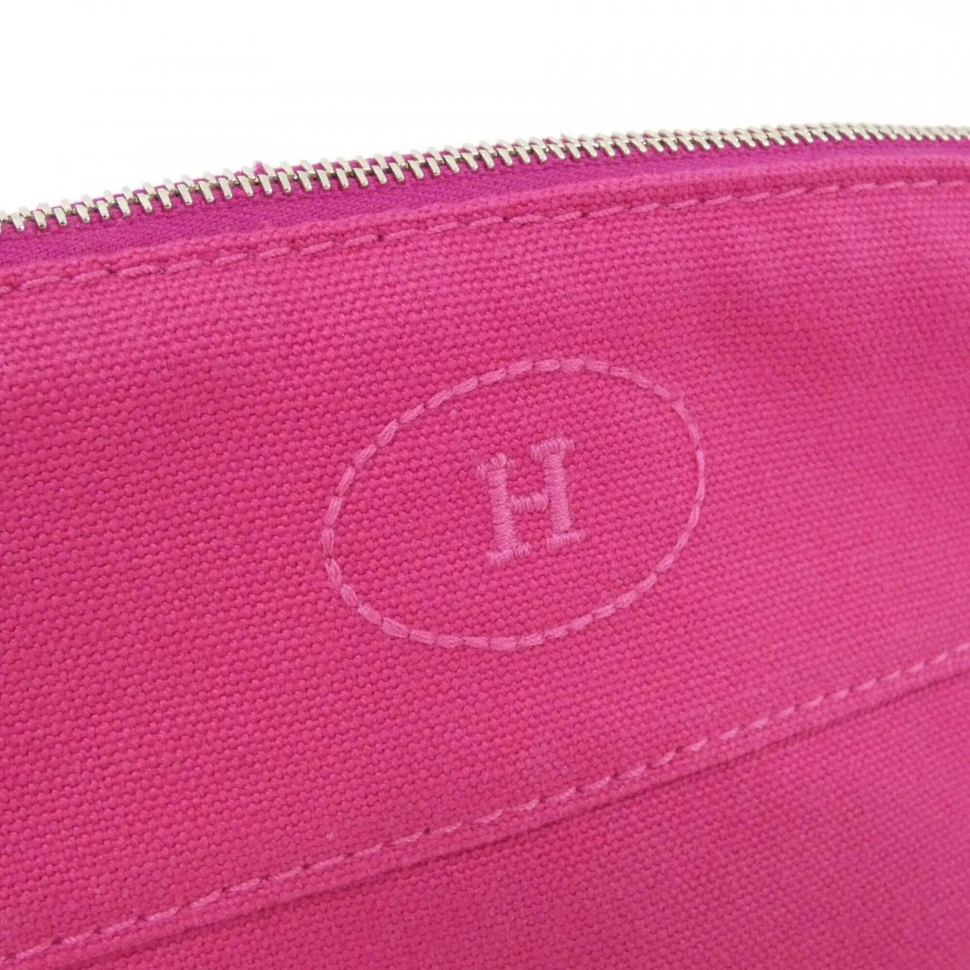 Hermes Bolide Fuchsia Canvas Handbag (Pre-Owned)