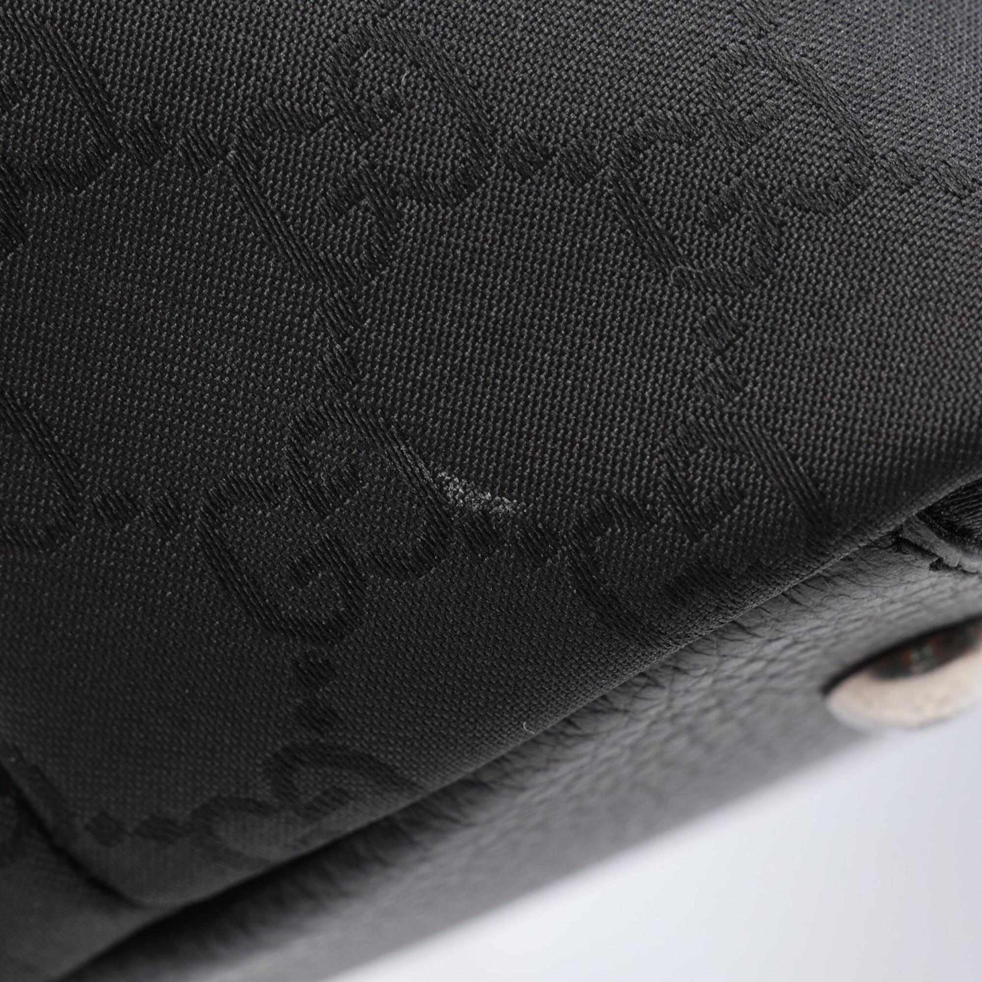 Gucci Black Nylon Leather Handbag Tote Bag (Pre-Owned)