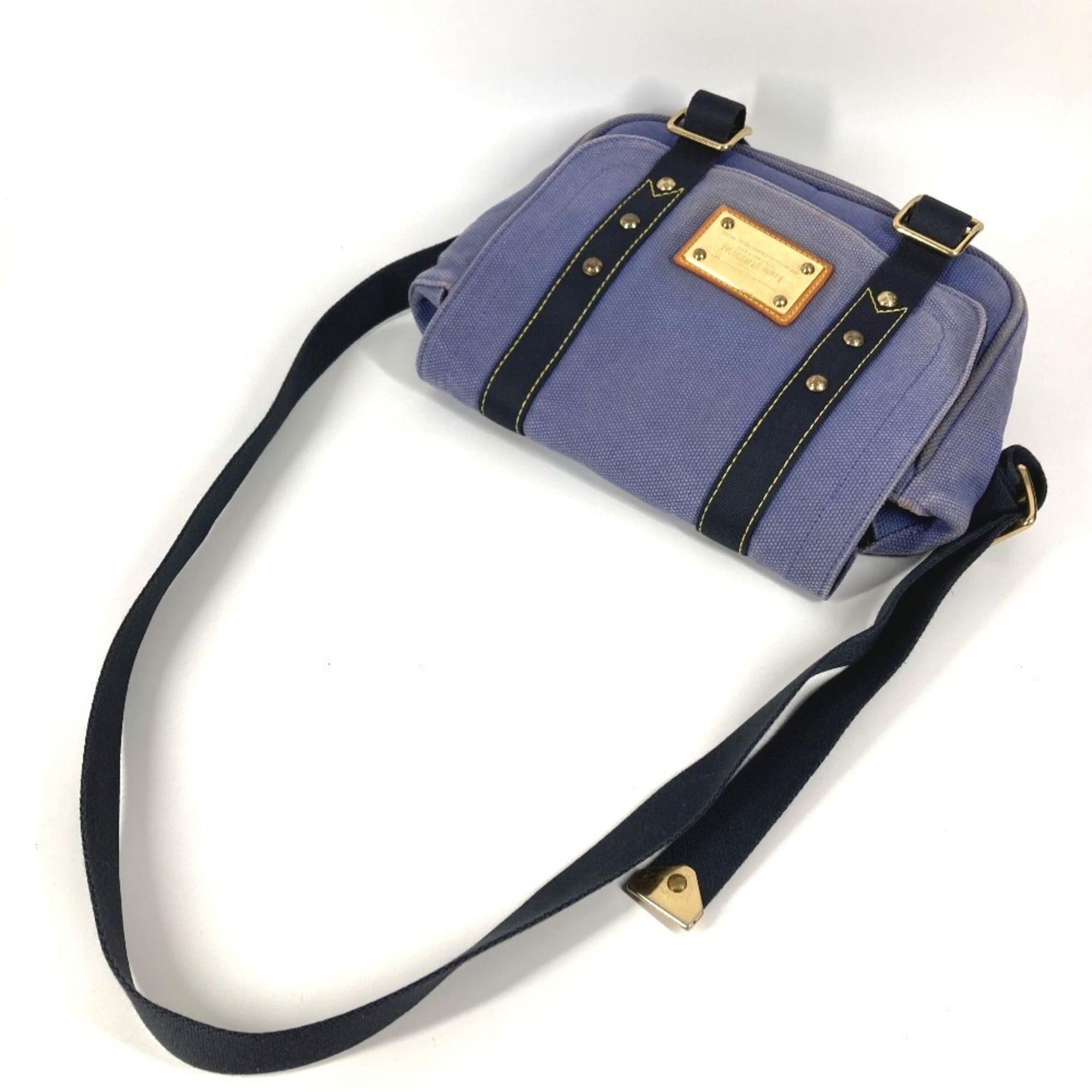 Louis Vuitton Blue Canvas Shoulder Bag Tote Bag (Pre-Owned)