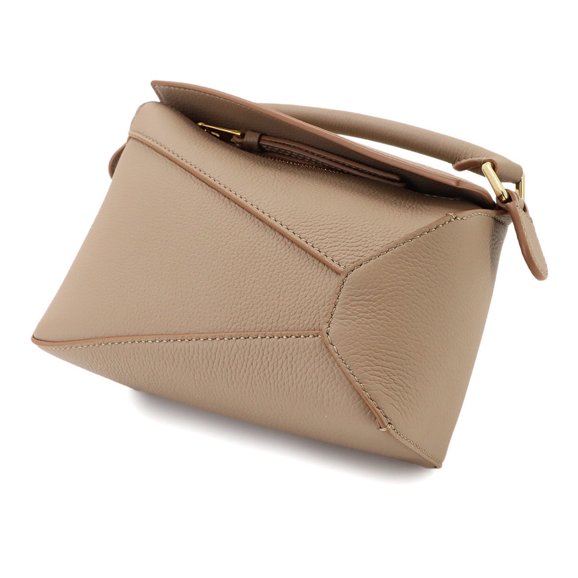 Loewe Puzzle Sand Leather Handbag Shoulder Bag (Pre-Owned)