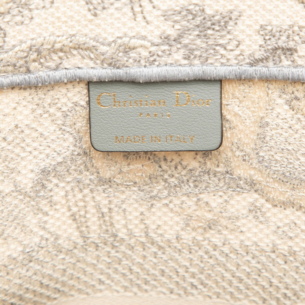 Christian Dior Gray Ivory Canvas Tote Bag (Pre-Owned)