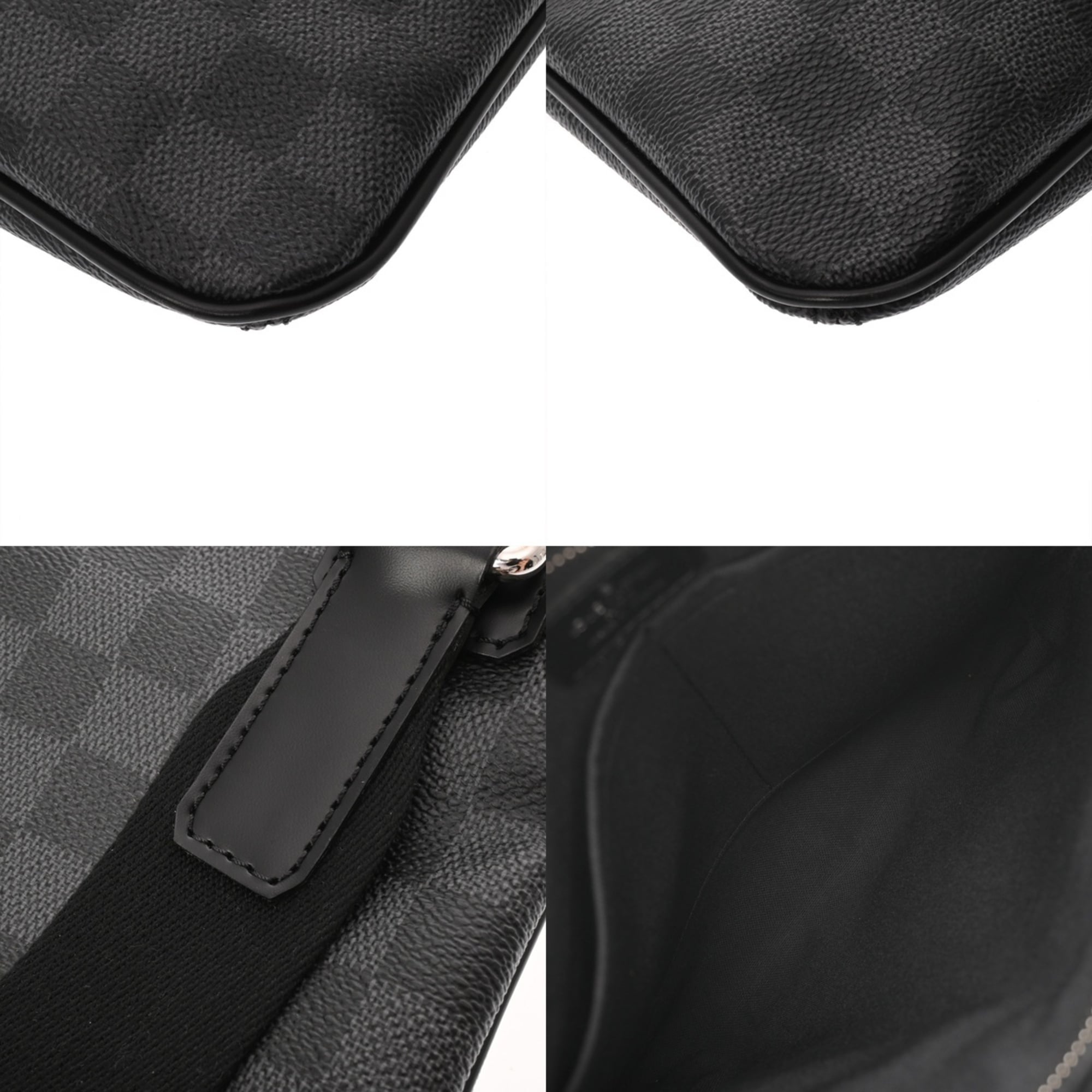 Louis Vuitton Damier Graphite Black Gray Damier Graphite Shoulder Bag (Pre-Owned)