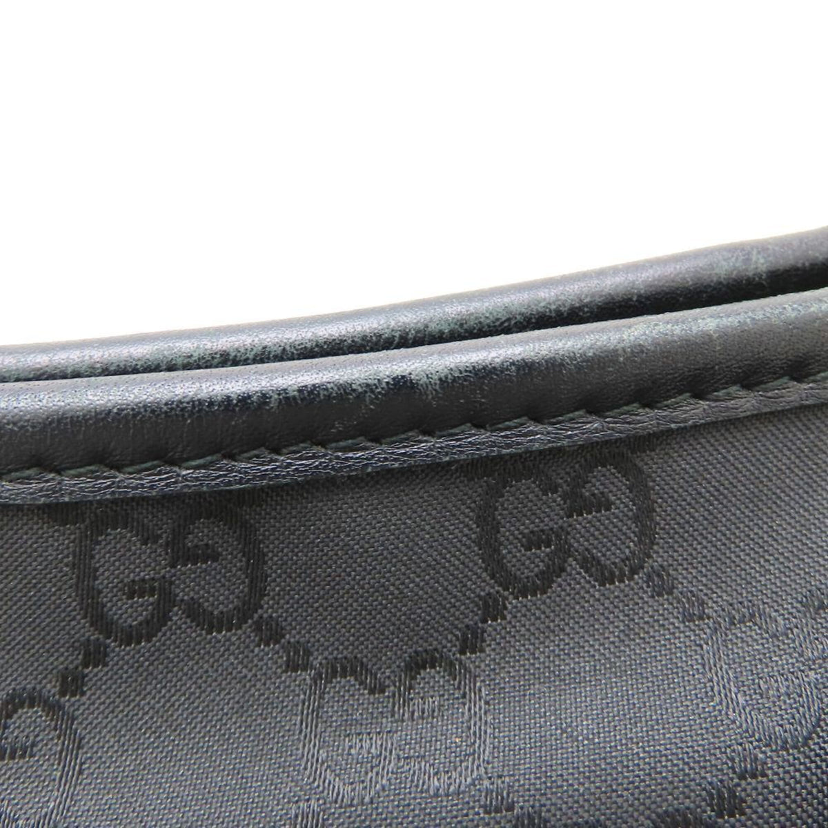 Gucci Black Gg Canvas Leather Tote Bag (Pre-Owned)