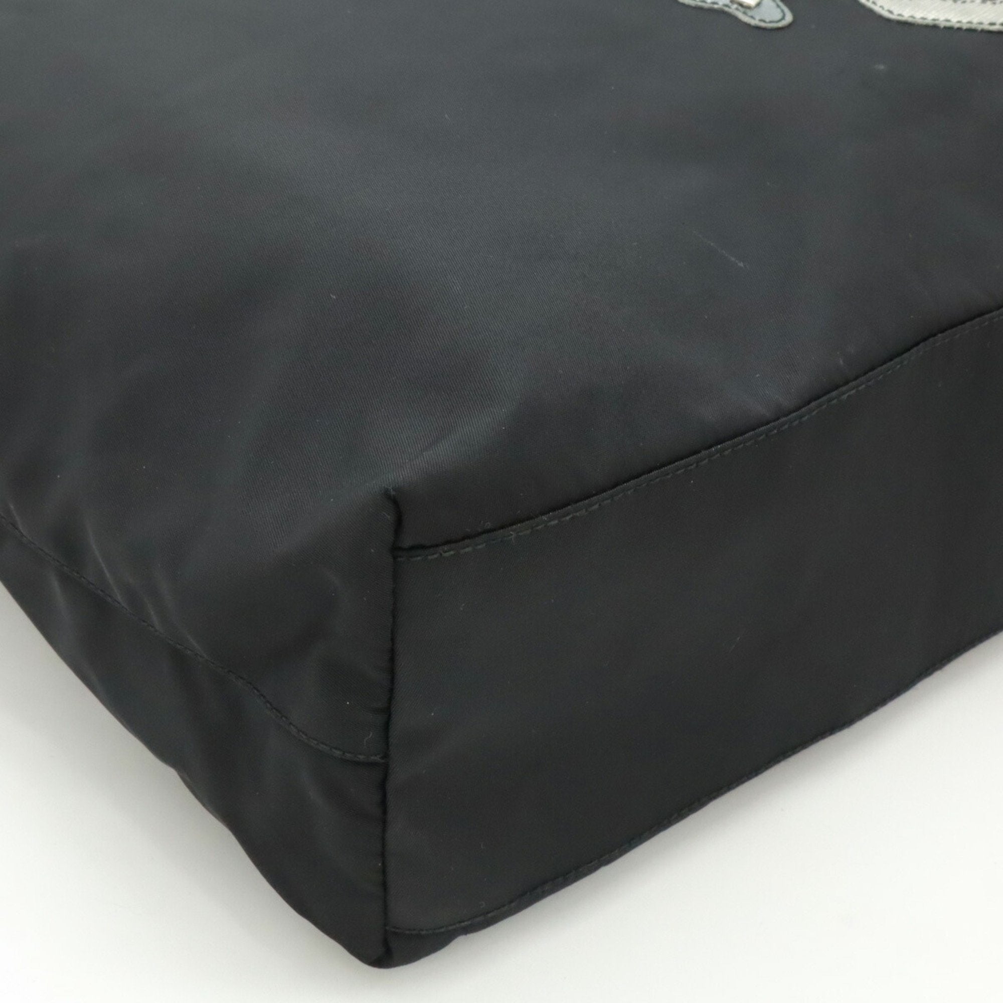 Prada Black Nero Nylon Shoulder Bag Tote Bag (Pre-Owned)