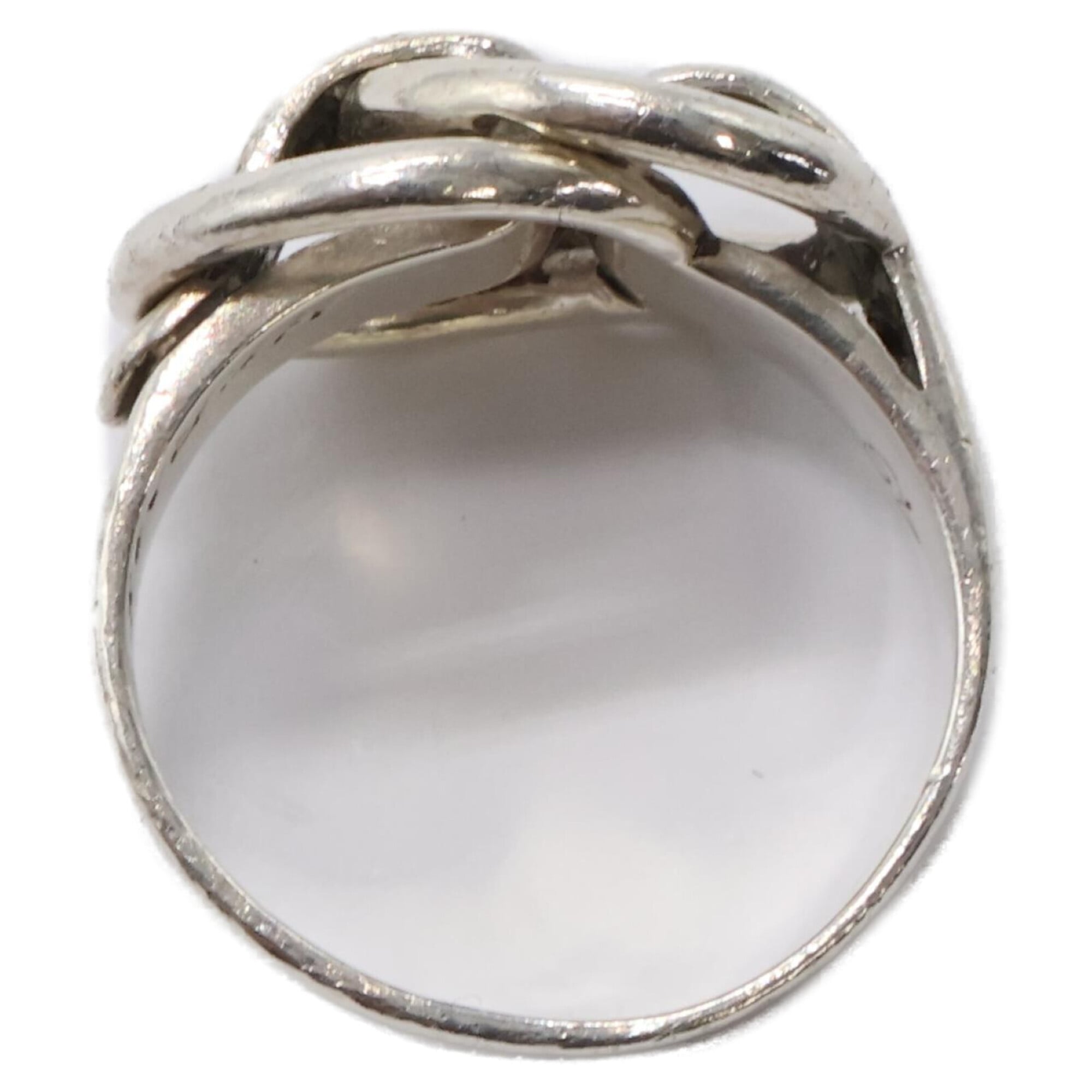 Hermes Silver Silver 925 Band Ring (Pre-Owned)