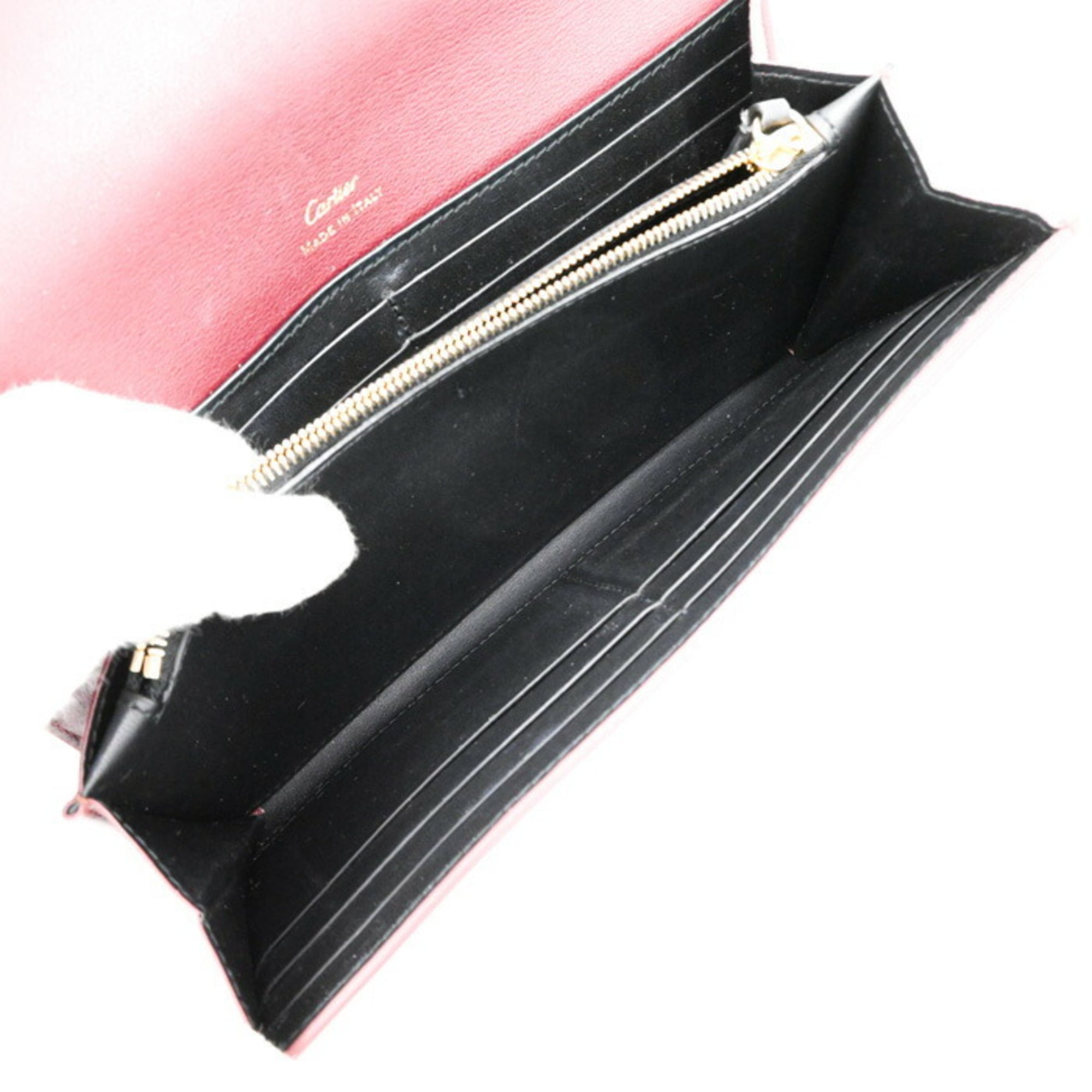 Cartier Bordeaux Leather Long Wallet (Bi-Fold) (Pre-Owned)