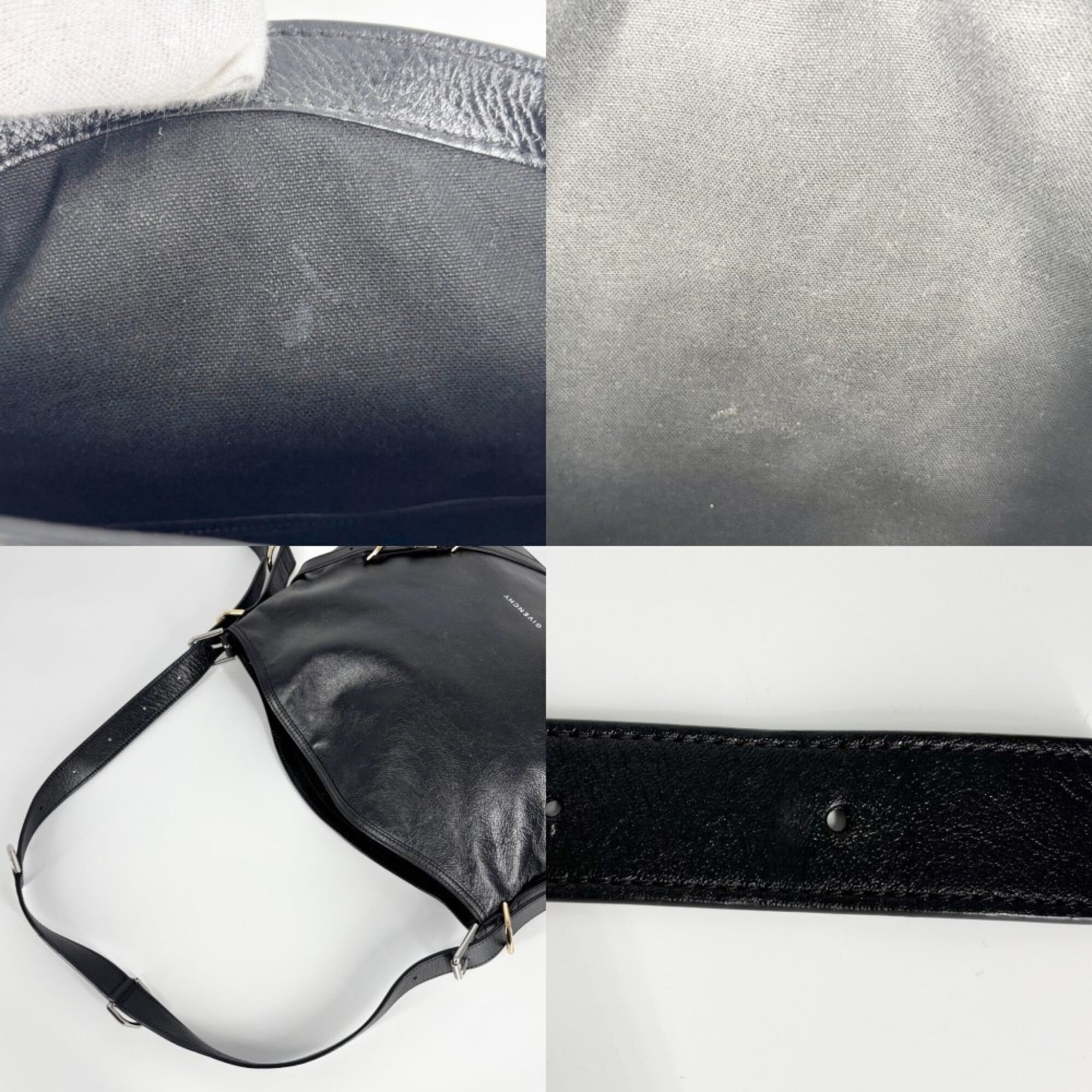 Givenchy Black Leather Handbag Shoulder Bag (Pre-Owned)