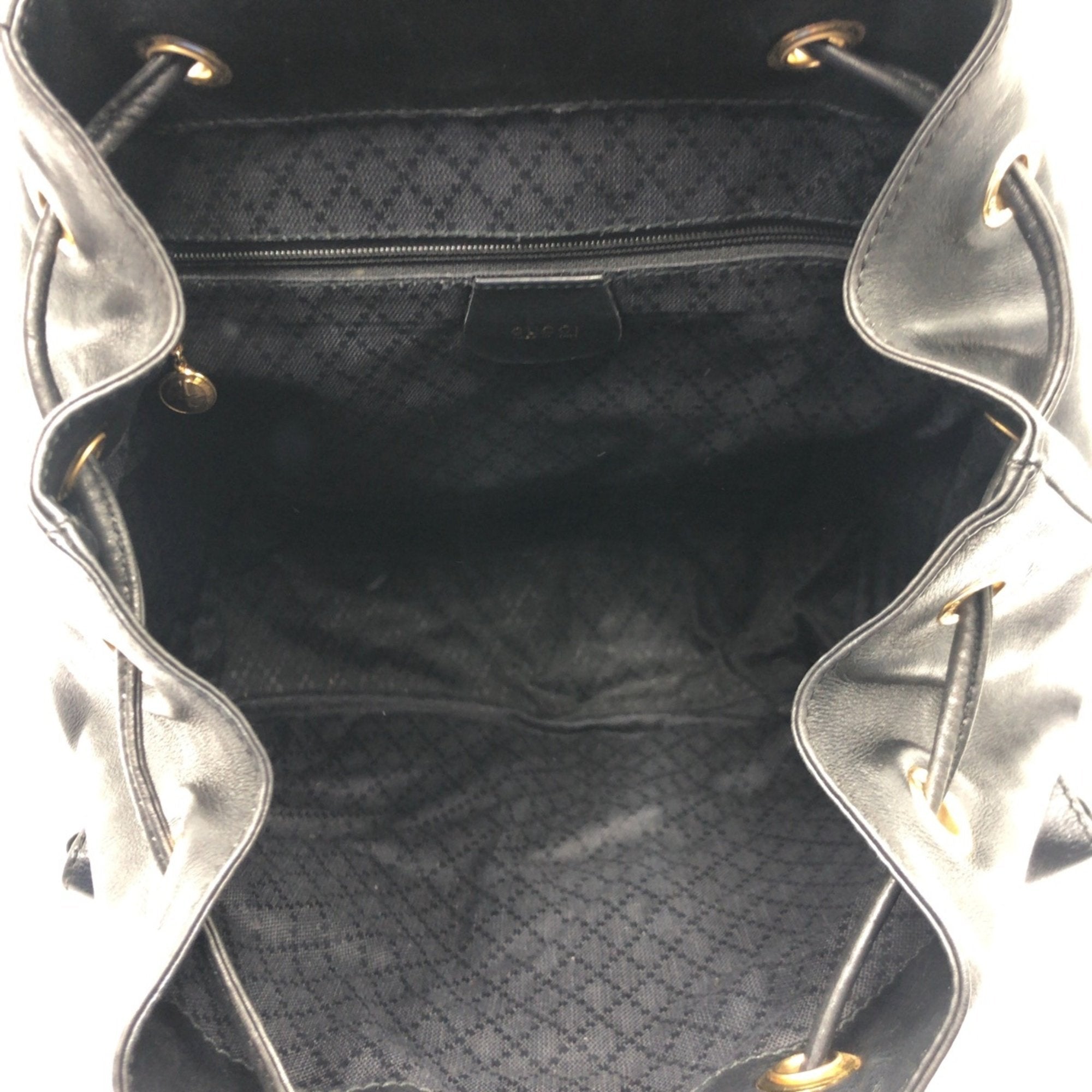 Gucci Black Leather Backpack (Pre-Owned)