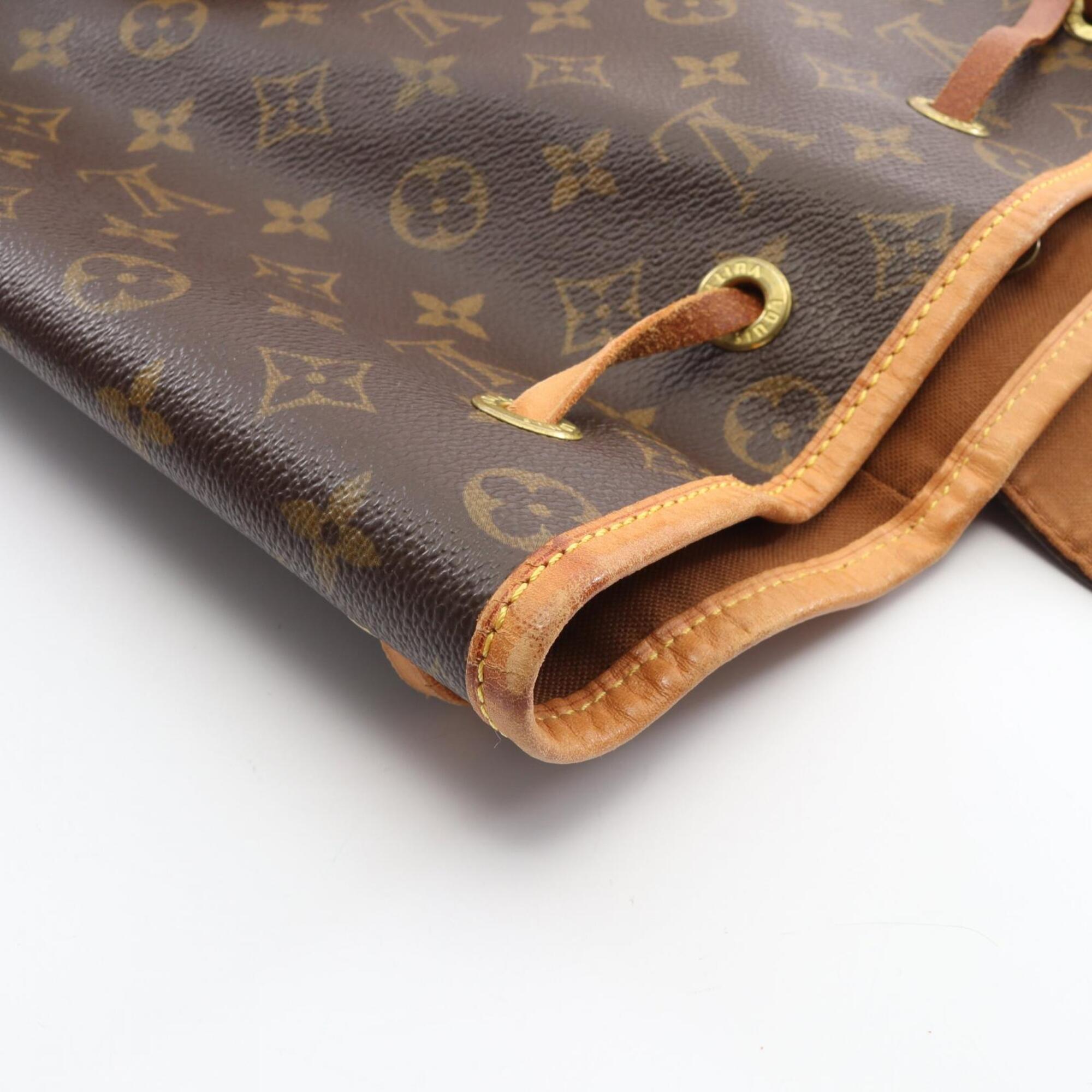 Louis Vuitton Brown Monogram Coated Canvas Leather Backpack (Pre-Owned)