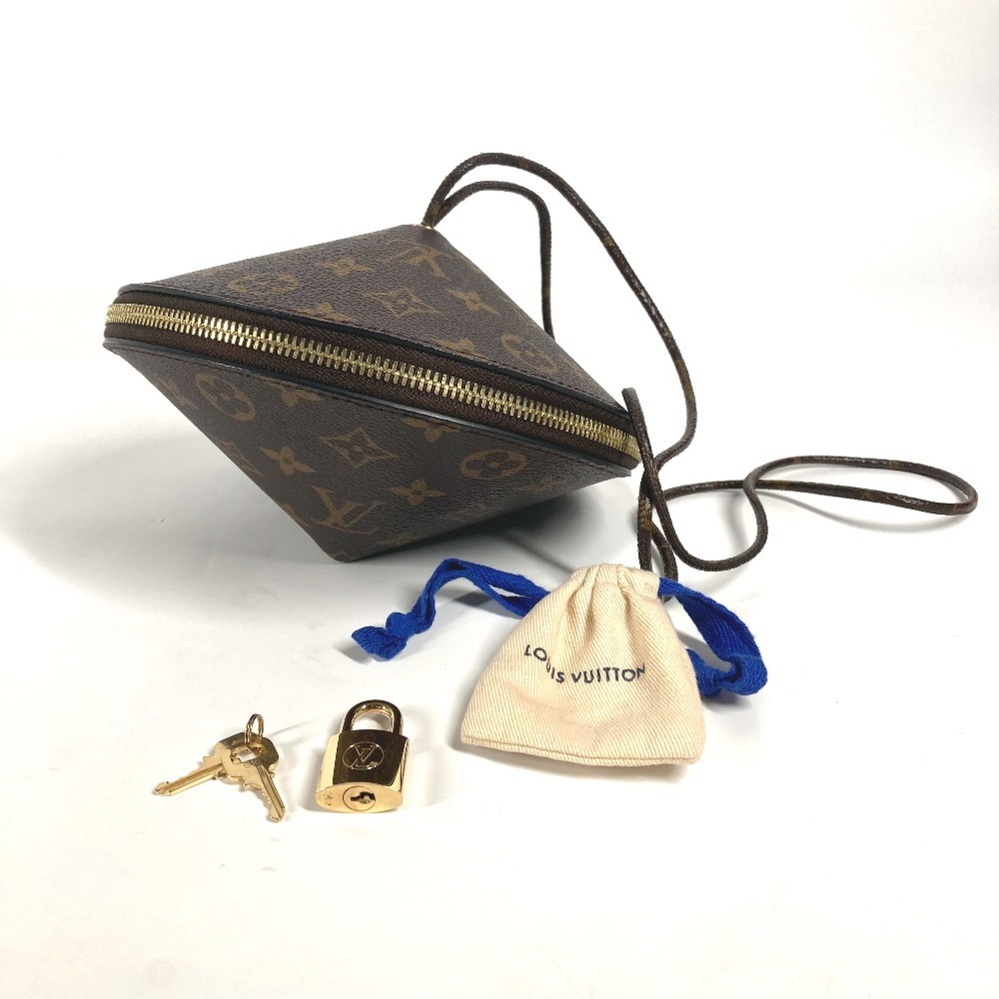 Louis Vuitton Brown Monogram Monogram Handbag Pouch Shoulder Bag (Pre-Owned)