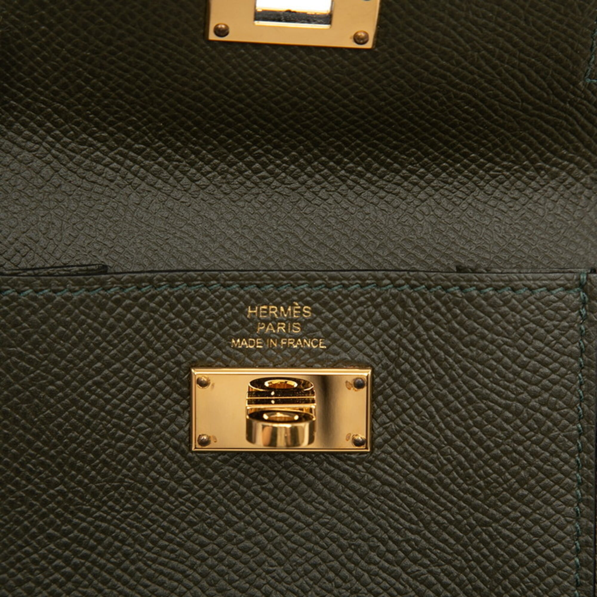 Hermes Khaki Epsom Leather Coin Purse/Coin Case (Pre-Owned)