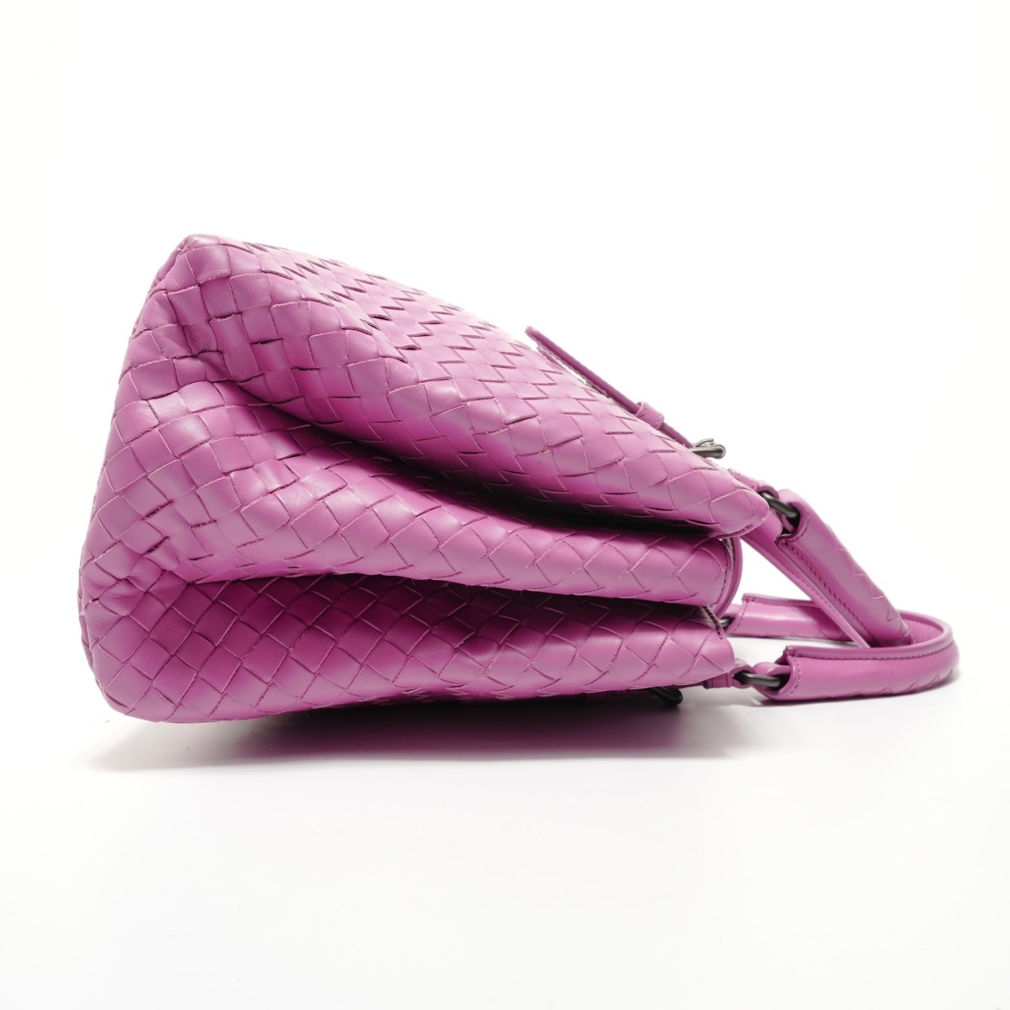 Bottega Veneta Purple Intrecciato Handbag (Pre-Owned)