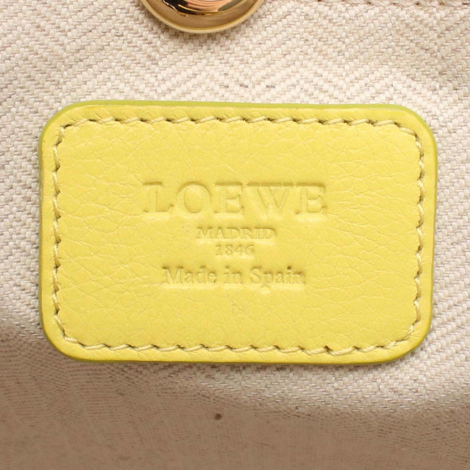 Loewe Yellow Leather Handbag Tote Bag (Pre-Owned)