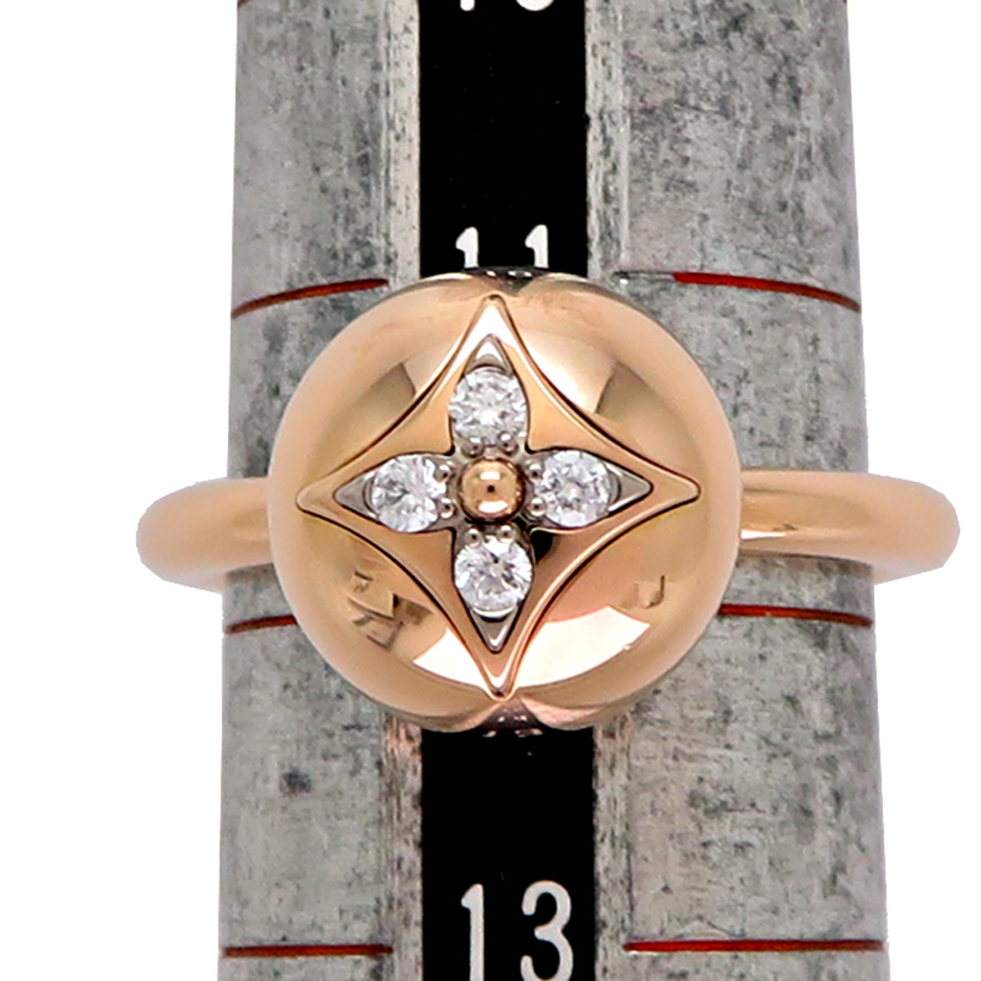 Louis Vuitton Pink Gold (18K) White Gold (18K) Band Ring (Pre-Owned)