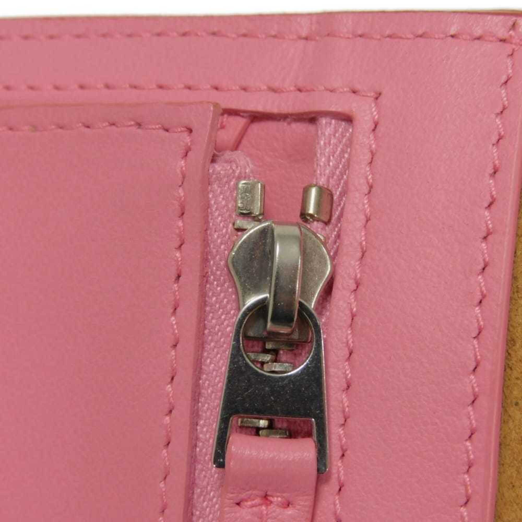 Bottega Veneta Intrecciato Red Color Leather Long Bill Wallet (Bi-Fold) (Pre-Owned)