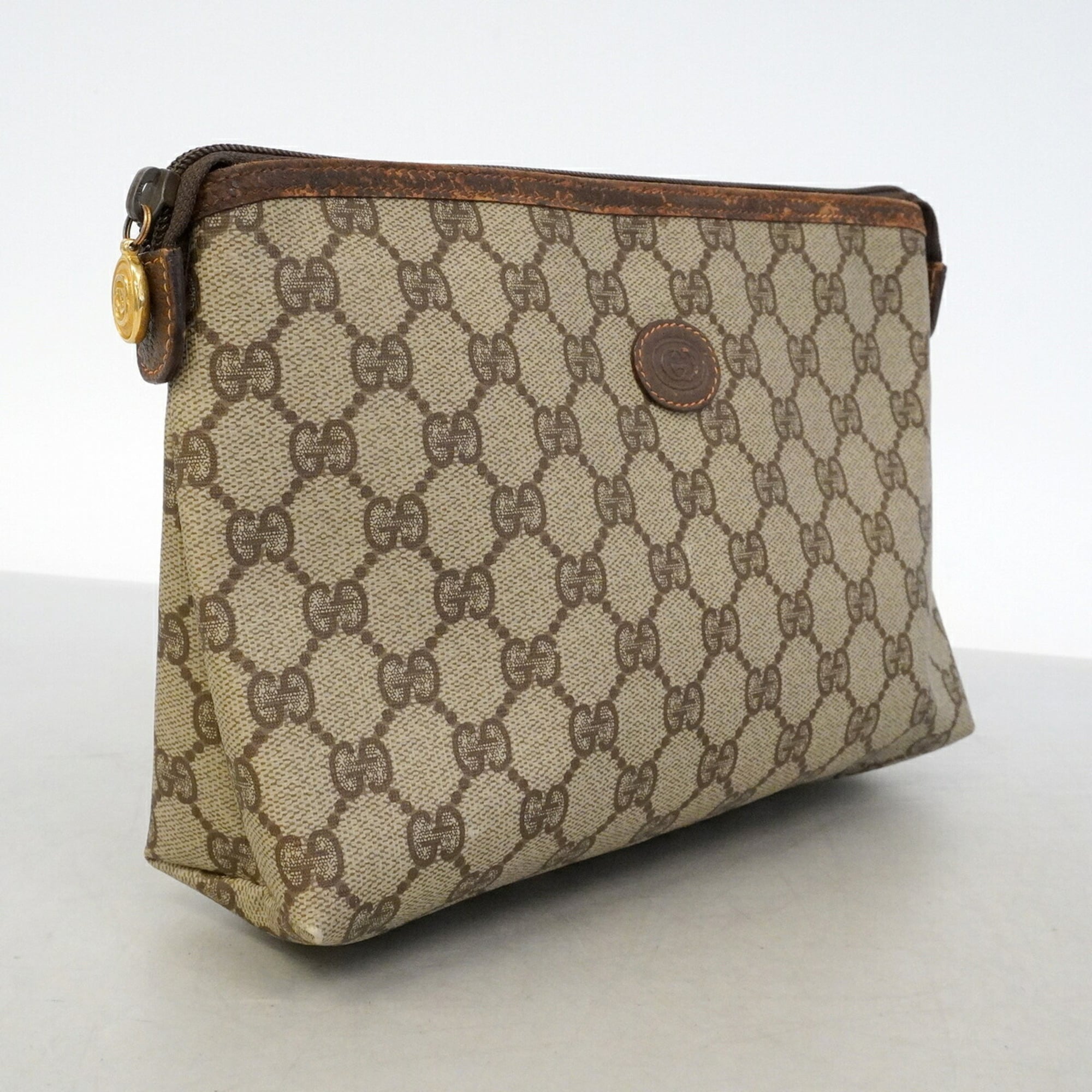 Gucci Brown Pvc Pouch (Pre-Owned)
